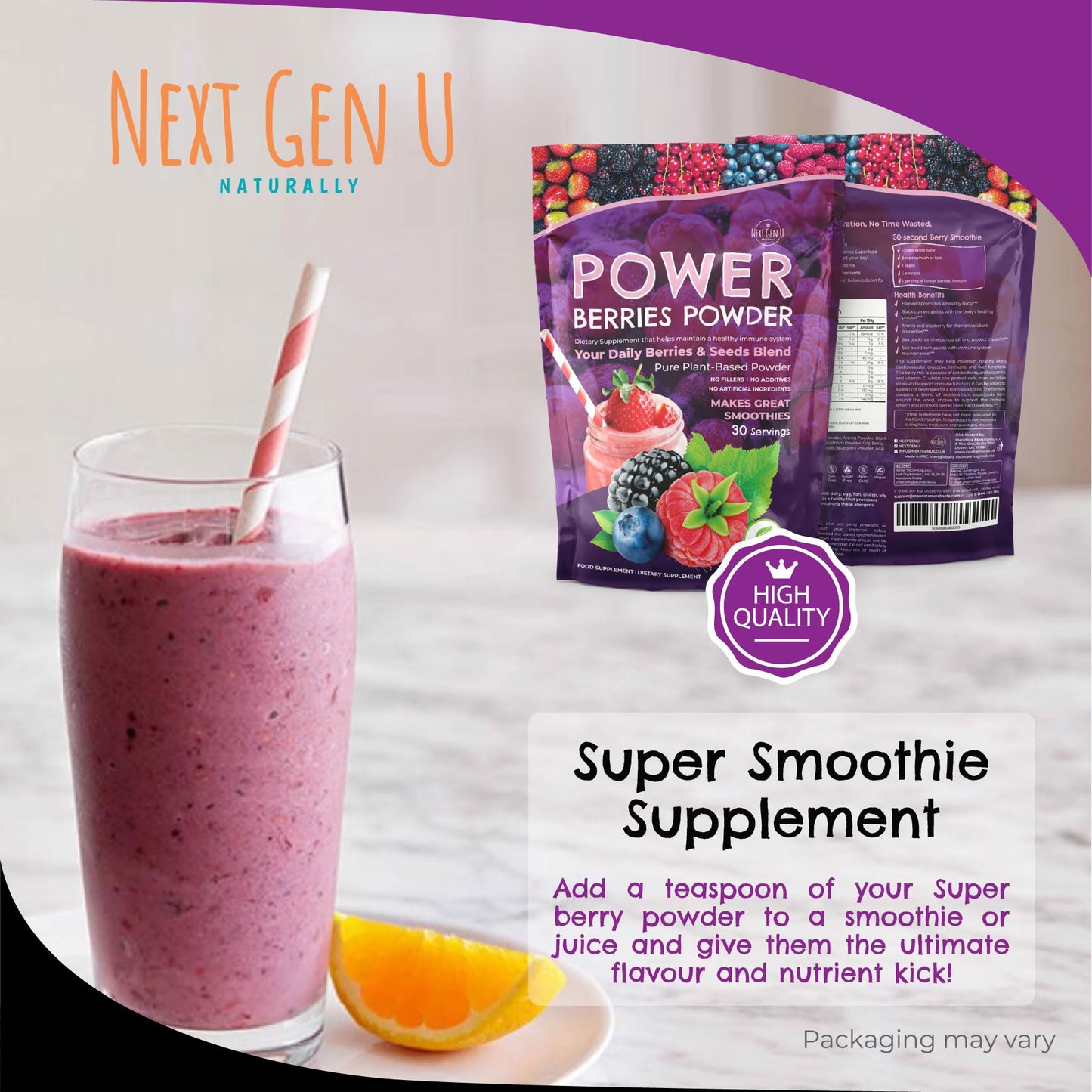 NGU Next Gen U Super Berry Powder 5.3 oz