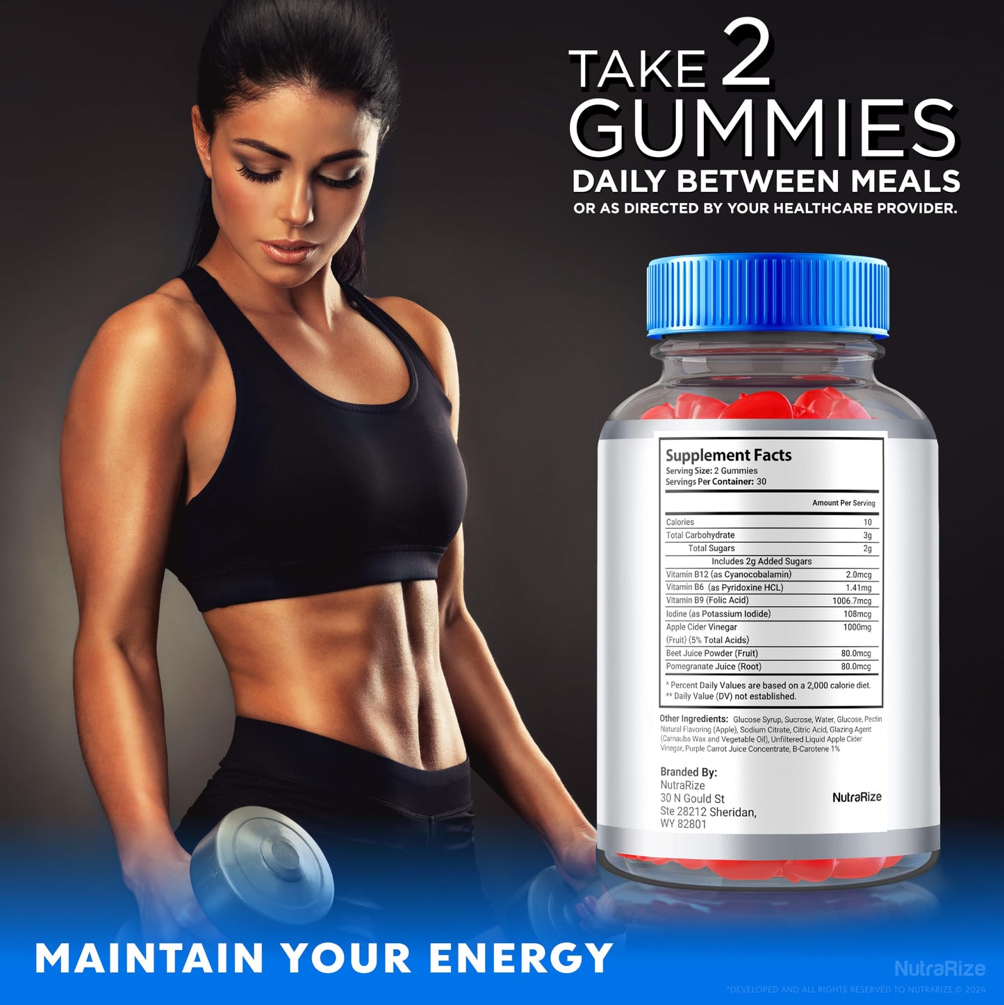 NutraRize Ultimate Keto ACV Gummies 60 Count