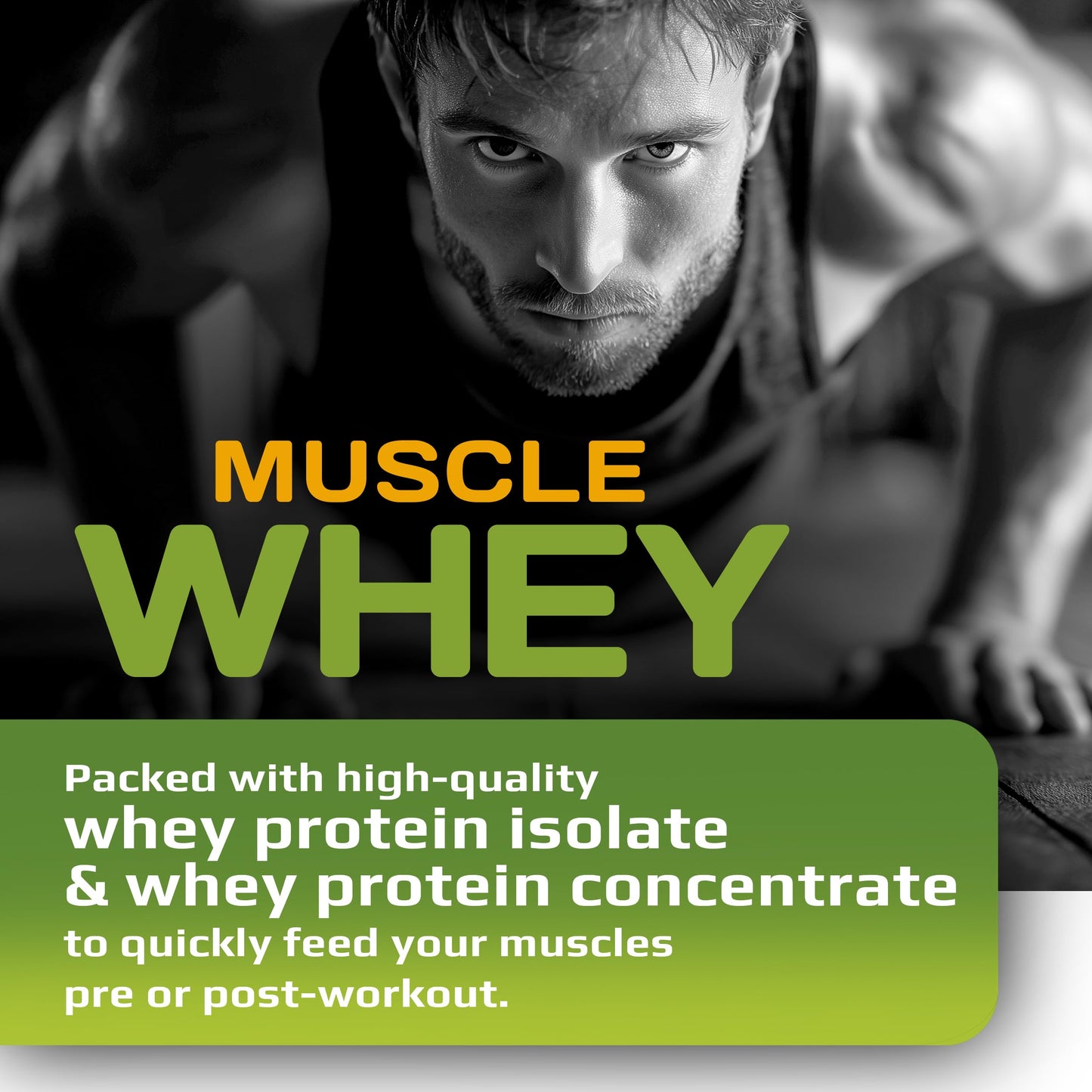 MUSCLE FOOD LABS MFL Muscle Whey Protein Powder 32 Servings Strawberry Cake