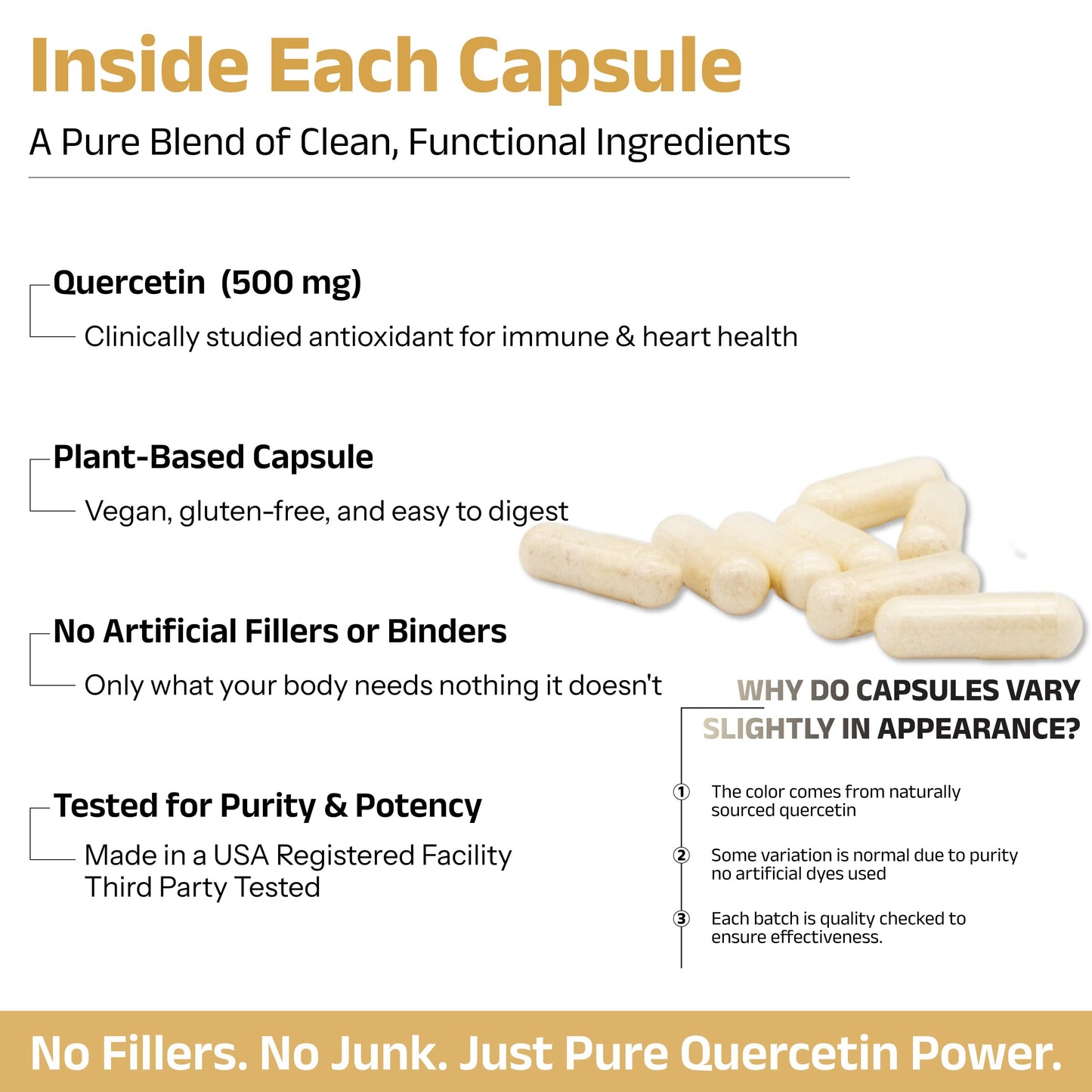 Biosyntra Pure Quercetin 500mg Capsules, 120 Capsules