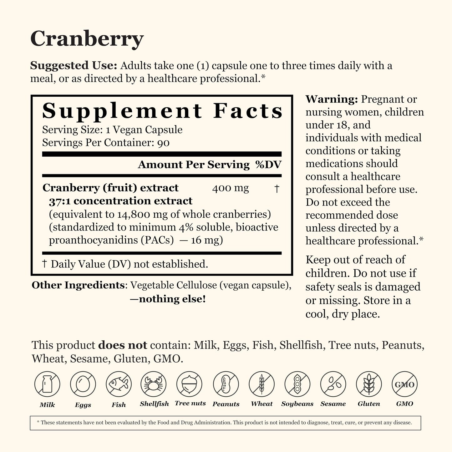 Tradewind Naturals Cranberry Extract Capsules, 90 Count