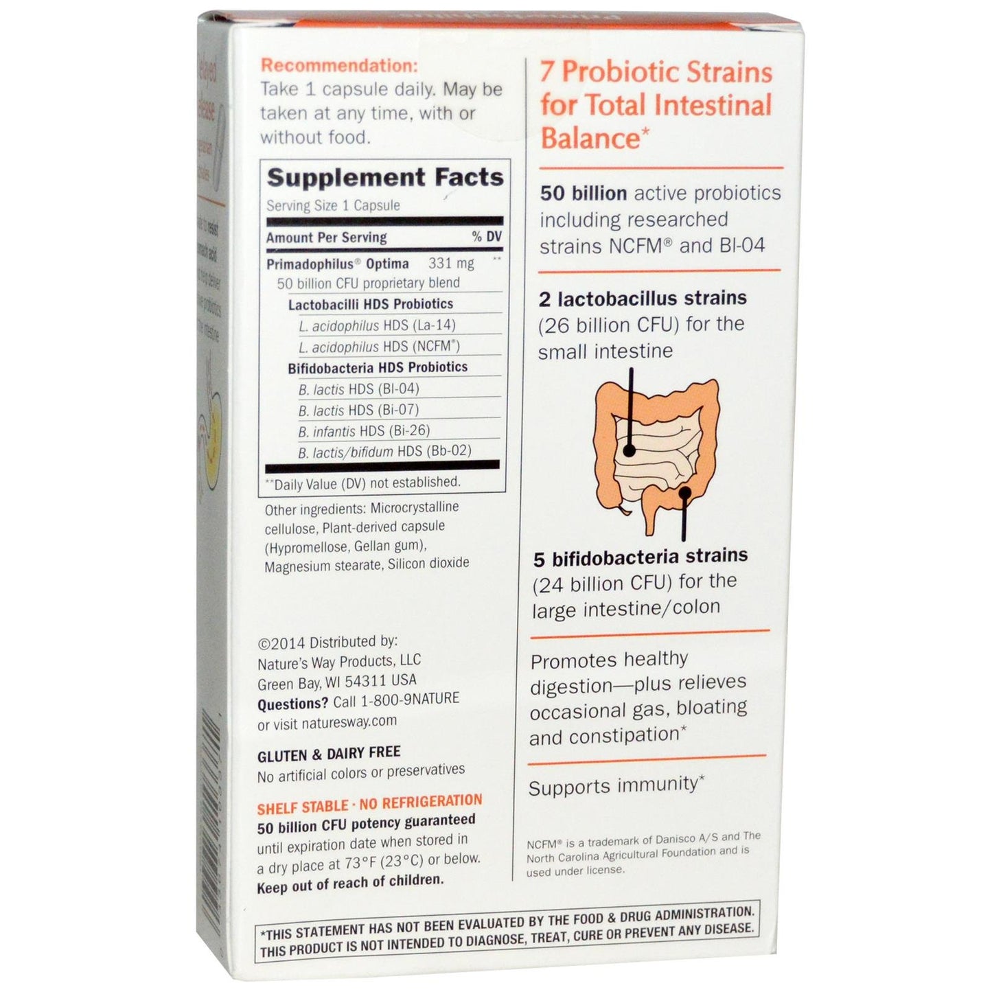 Nature's Way Primadophilus Optima Bal5 Capsules 30 Count