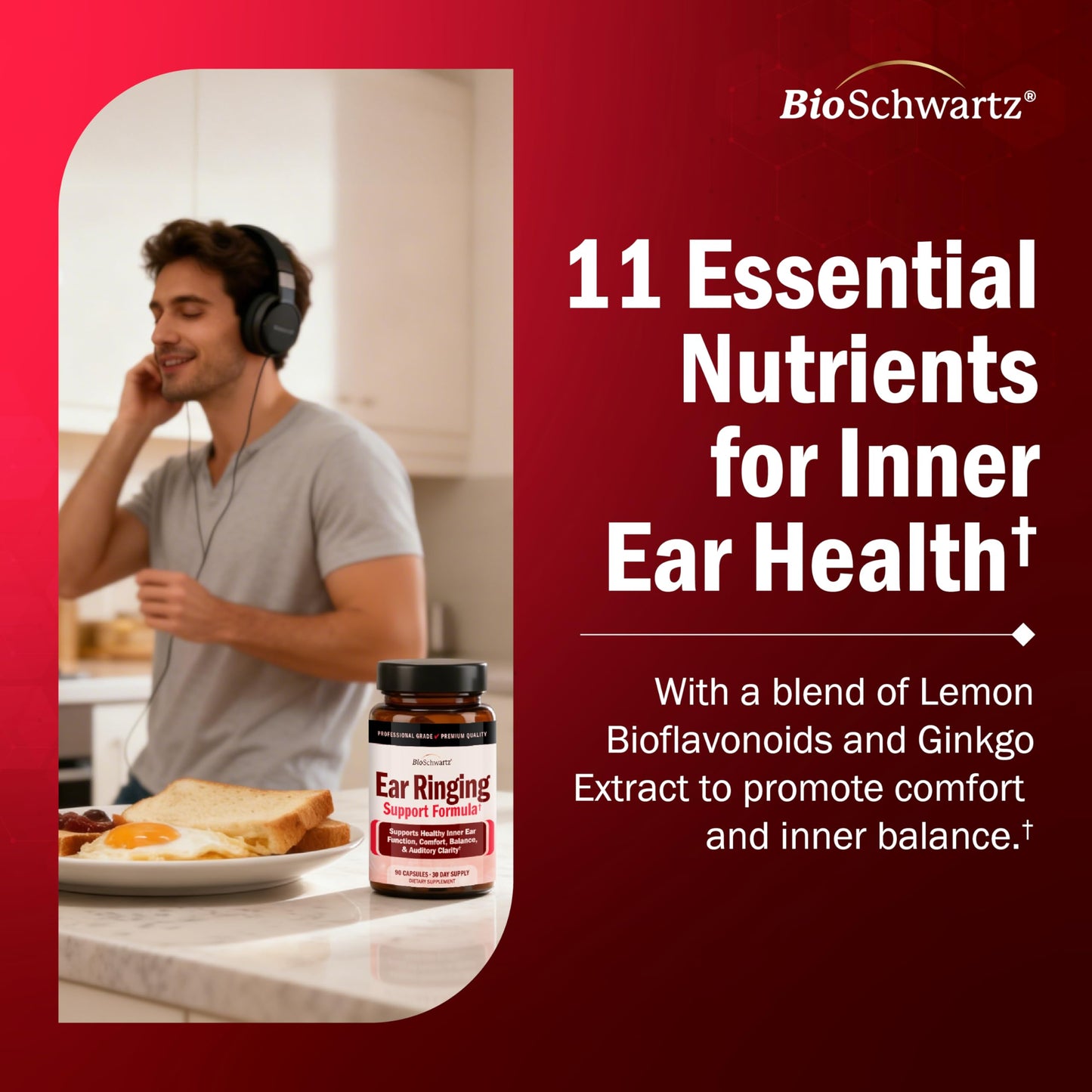 BioSchwartz Ear Ringing Support Supplement 90 Capsules