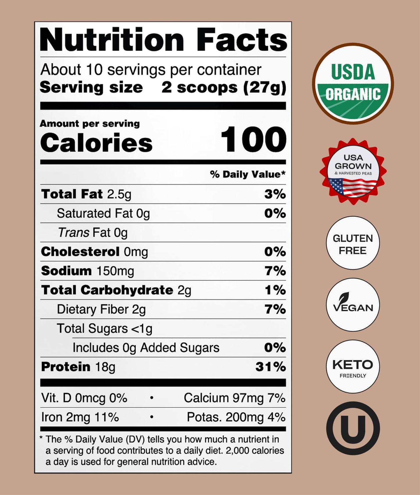 NUFYX Heavenly Protein Powder 9.6 Ounce (Dreamy Chocolate, 20 Scoops)