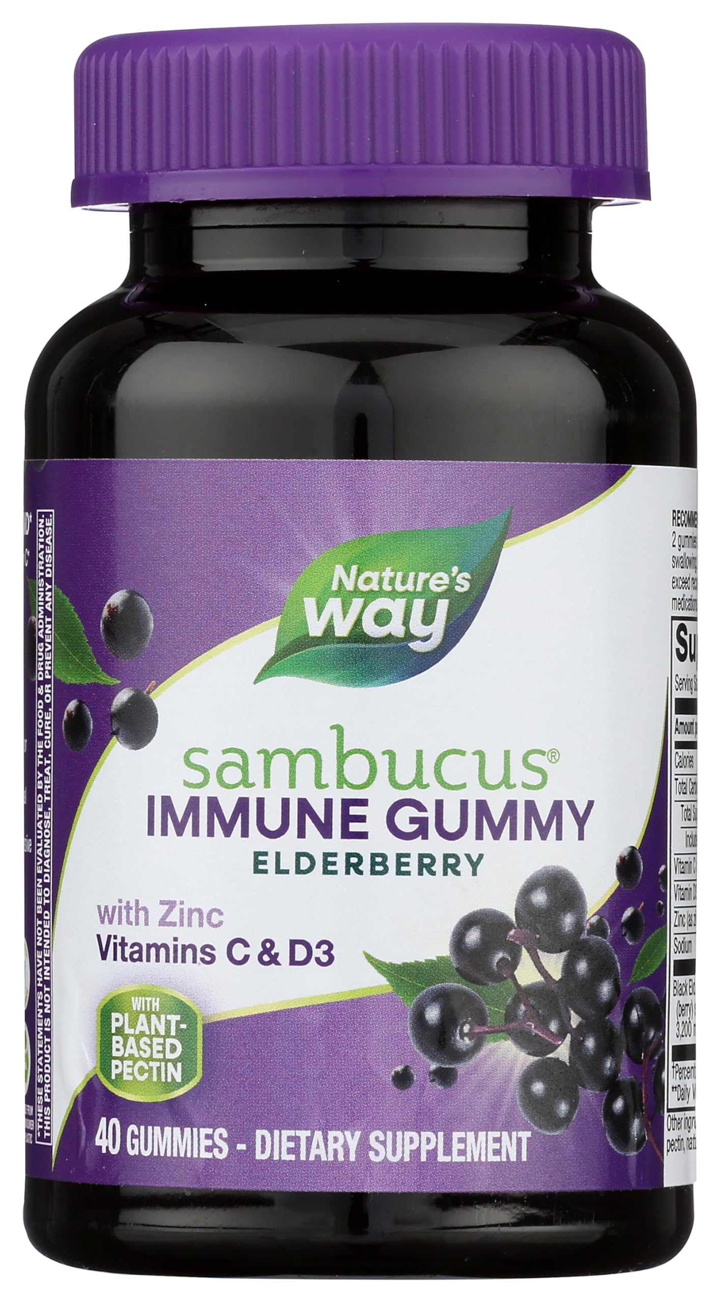Nature's Way Sambucus Elderberry Gummies Gummy 40 Gummies