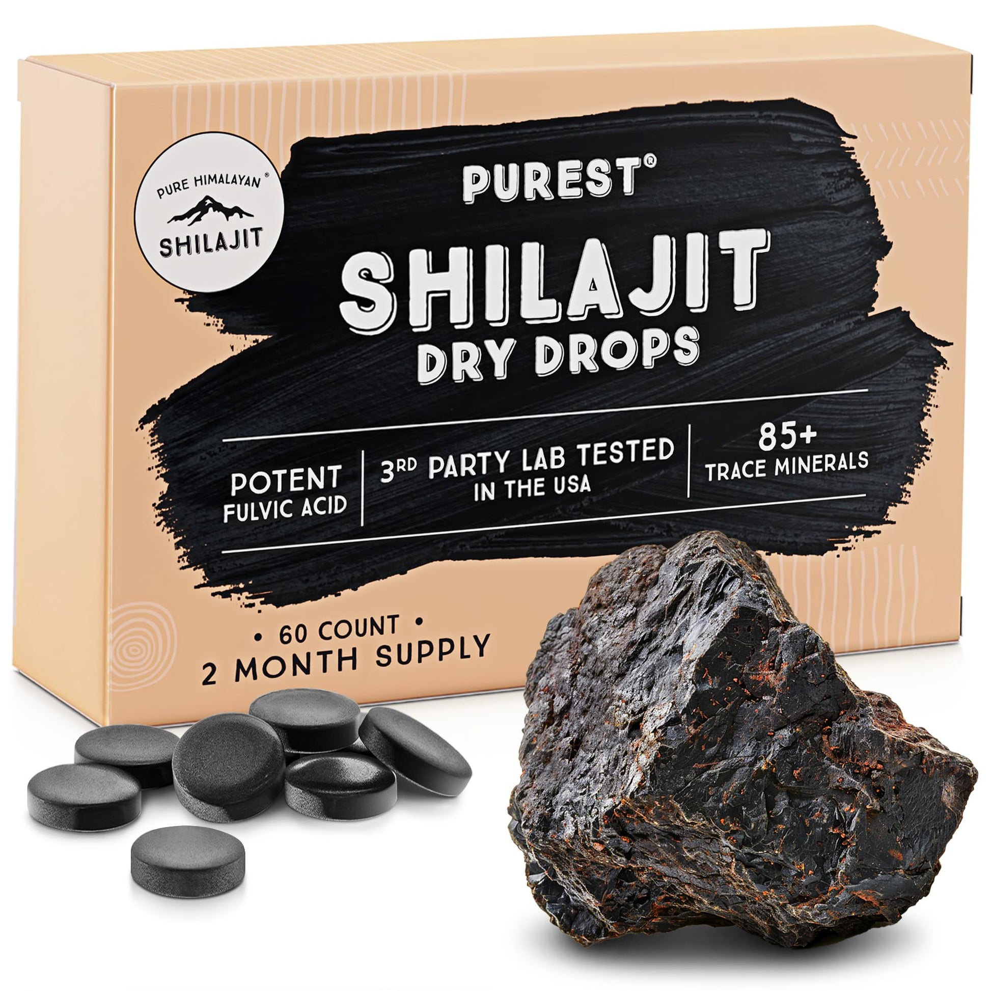 Pure Himalayan Shilajit Shilajit Tablet 60 Count