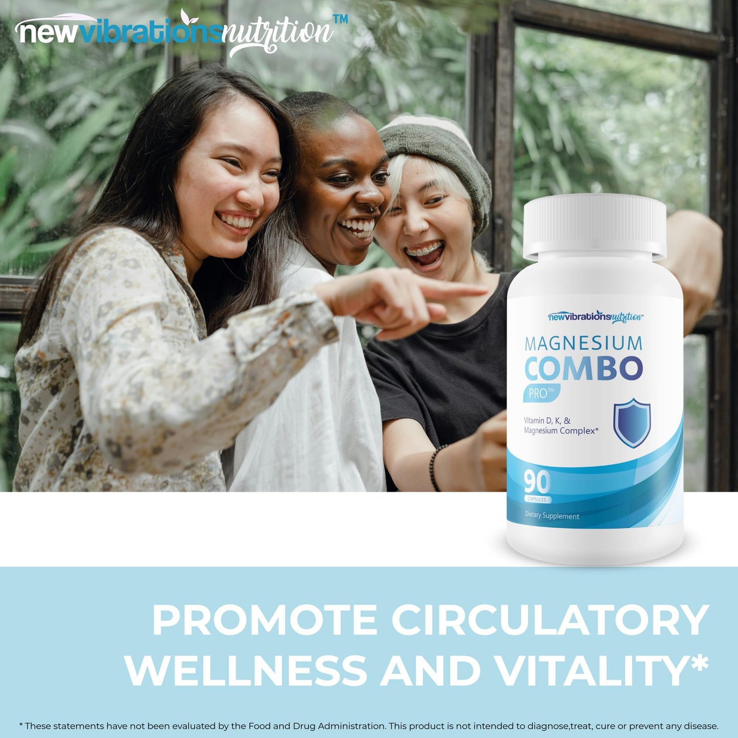 New Vibrations Nutrition Magnesium Combo Pro Capsule 90 Count