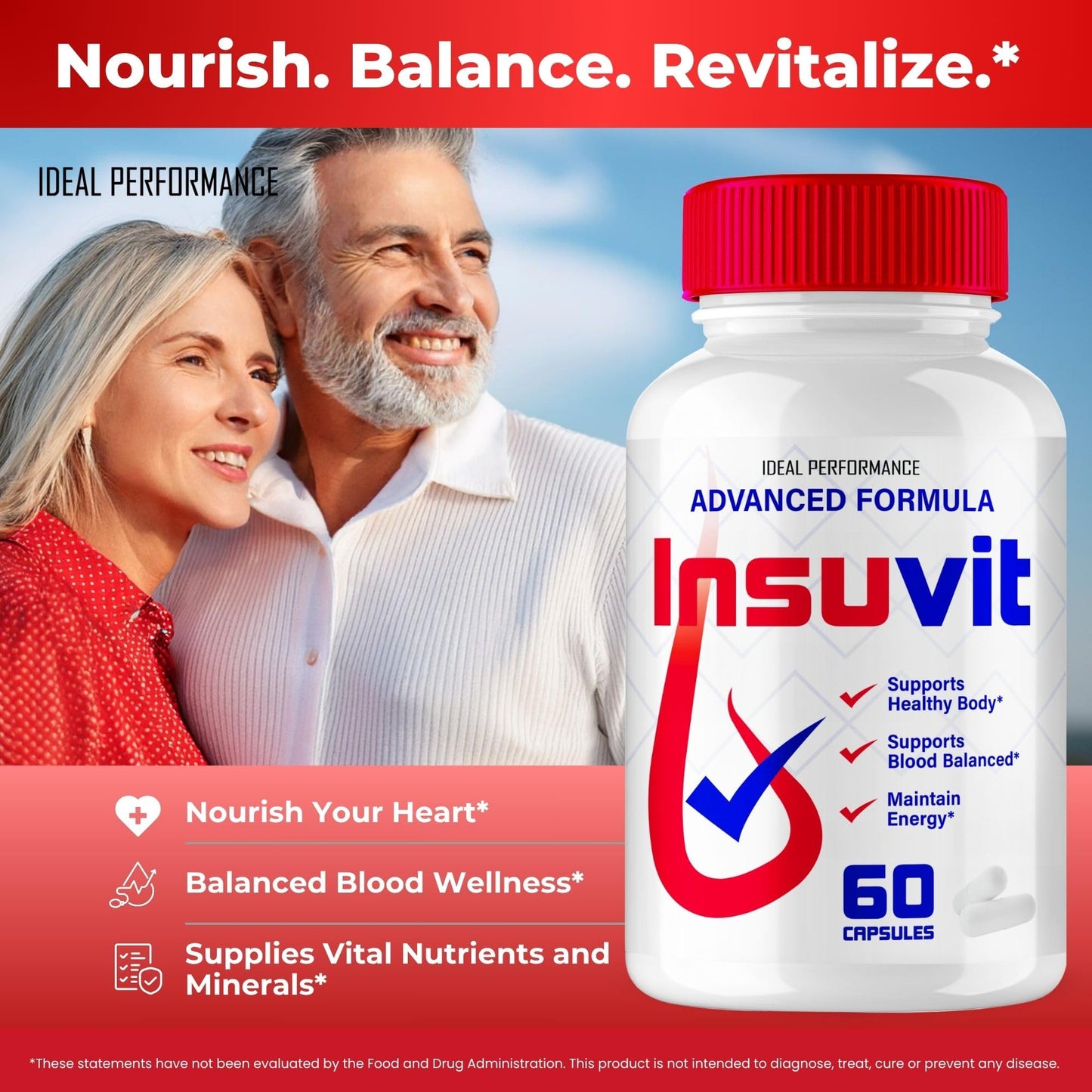 IDEAL PERFORMANCE Insuvit Advanced Blood Formula Capsules 180 Count
