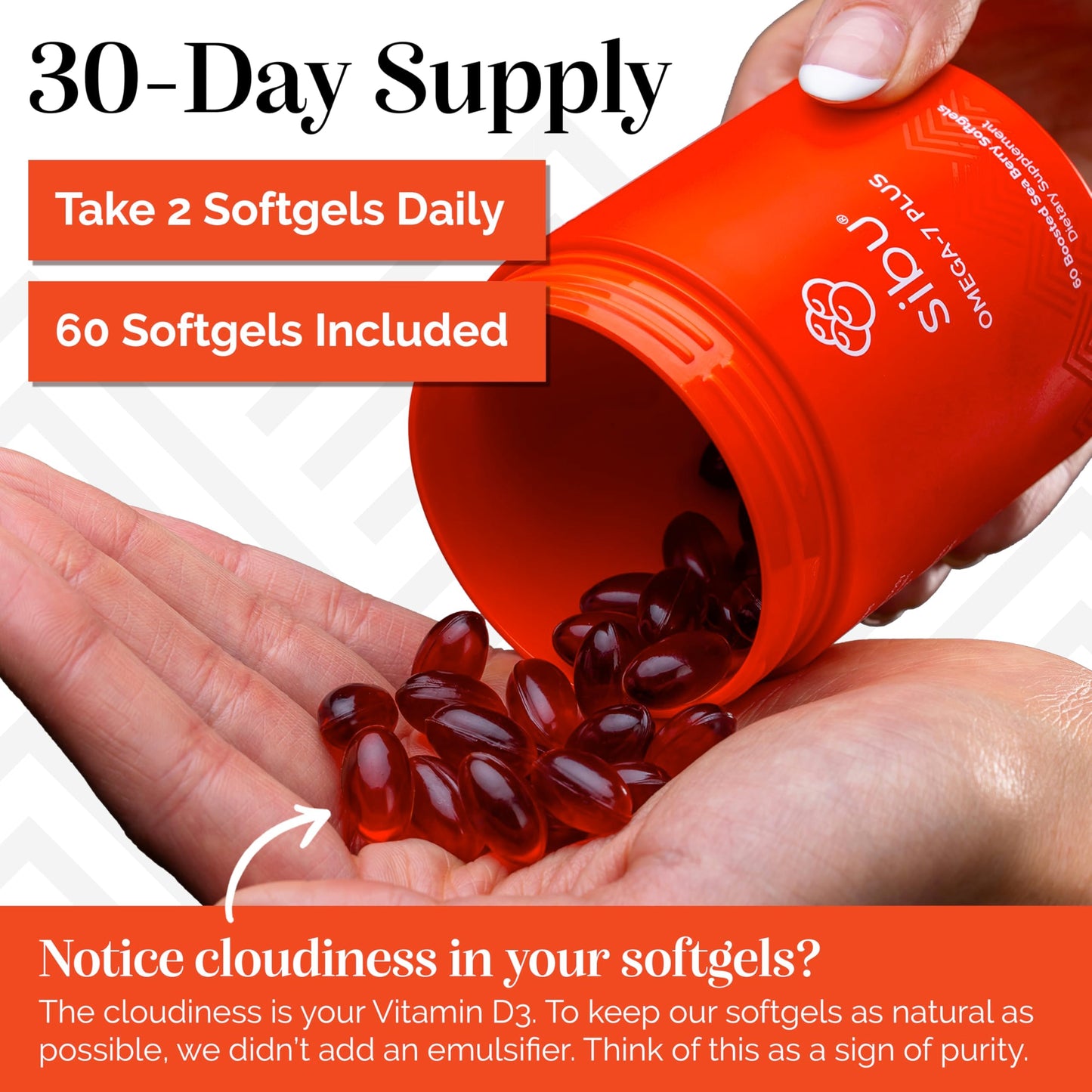 sibu Sea Buckthorn Omega-7 Plus Capsules 60 Count