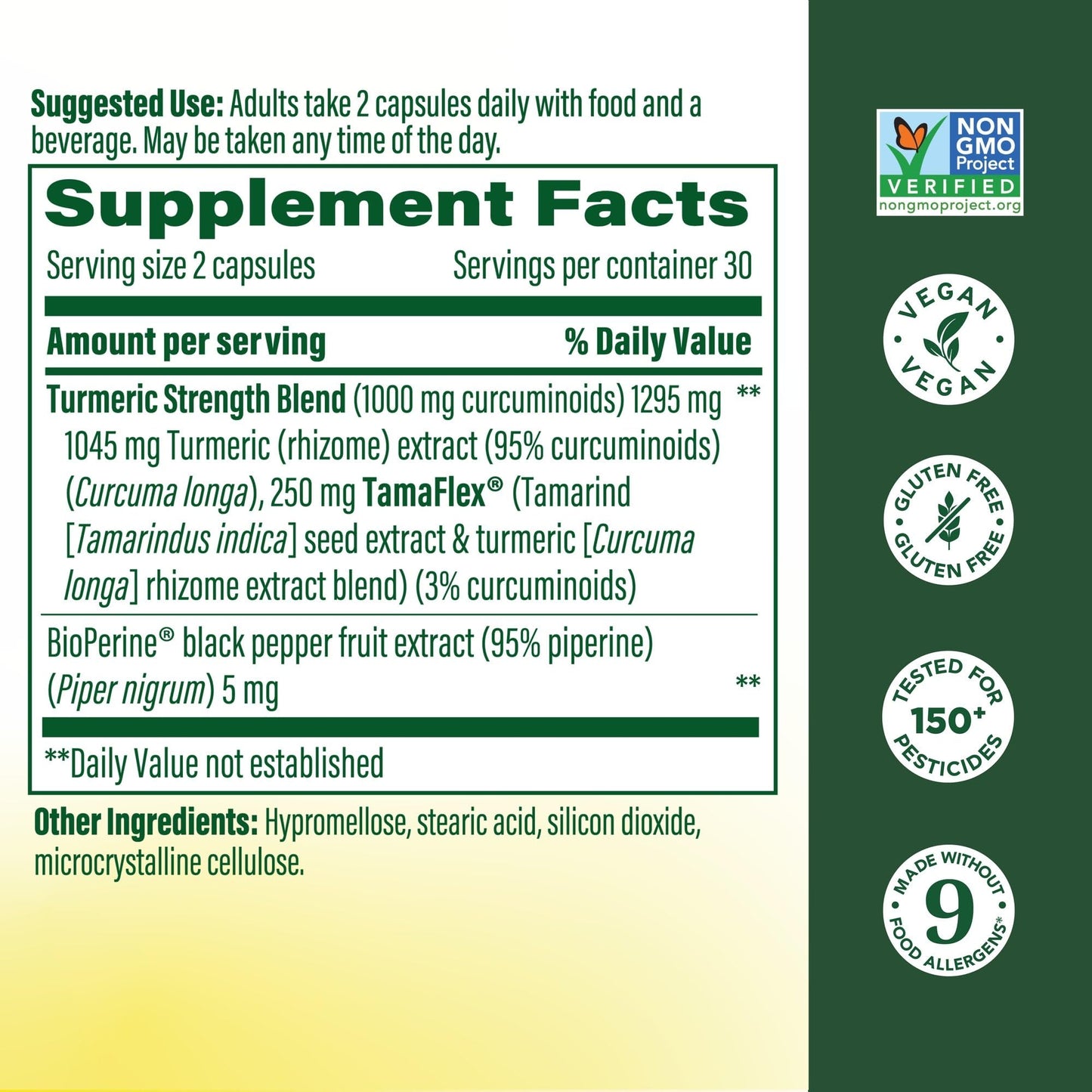 MegaFood Fast-Acting Turmeric Curcumin Supplement, Black Pepper, 60 Capsules
