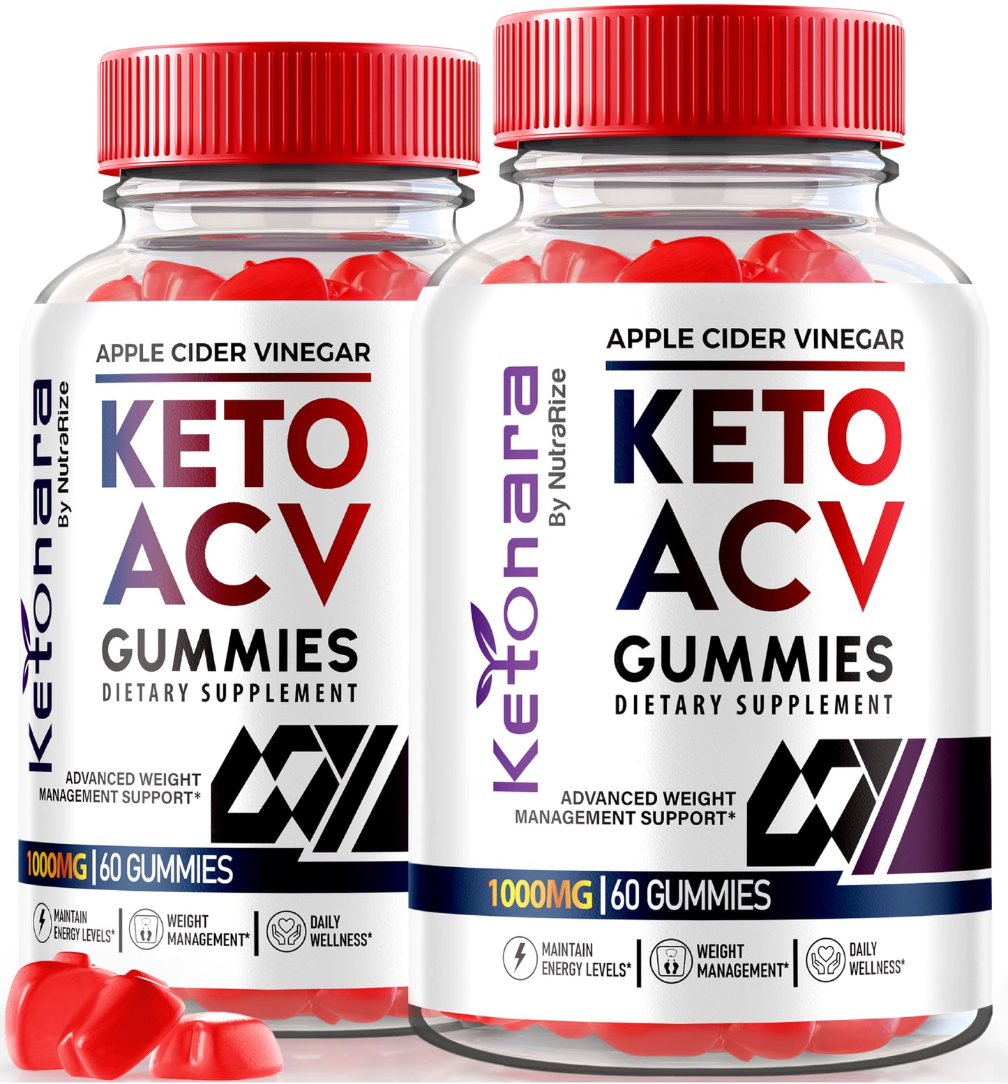 NutraRize Ketonara Keto ACV Gummies, 120 Gummies