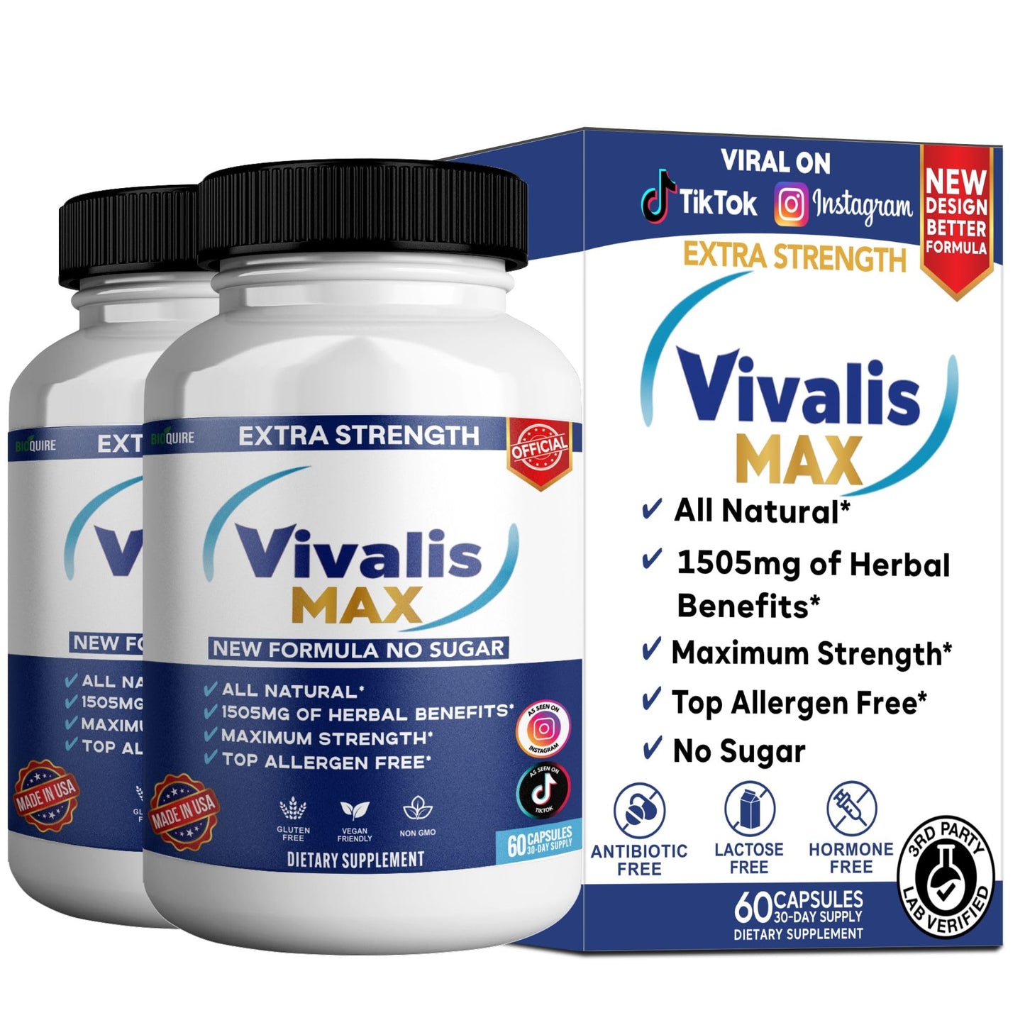 BIOQUIRE Vivalis Max Organic Maca Root Complex 60 Capsules