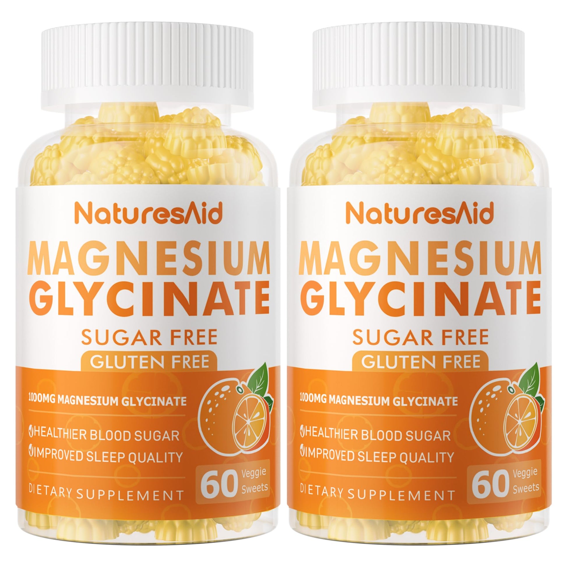 Natures Aid Magnesium Glycinate Gummies 1000mg, 120 Gummies