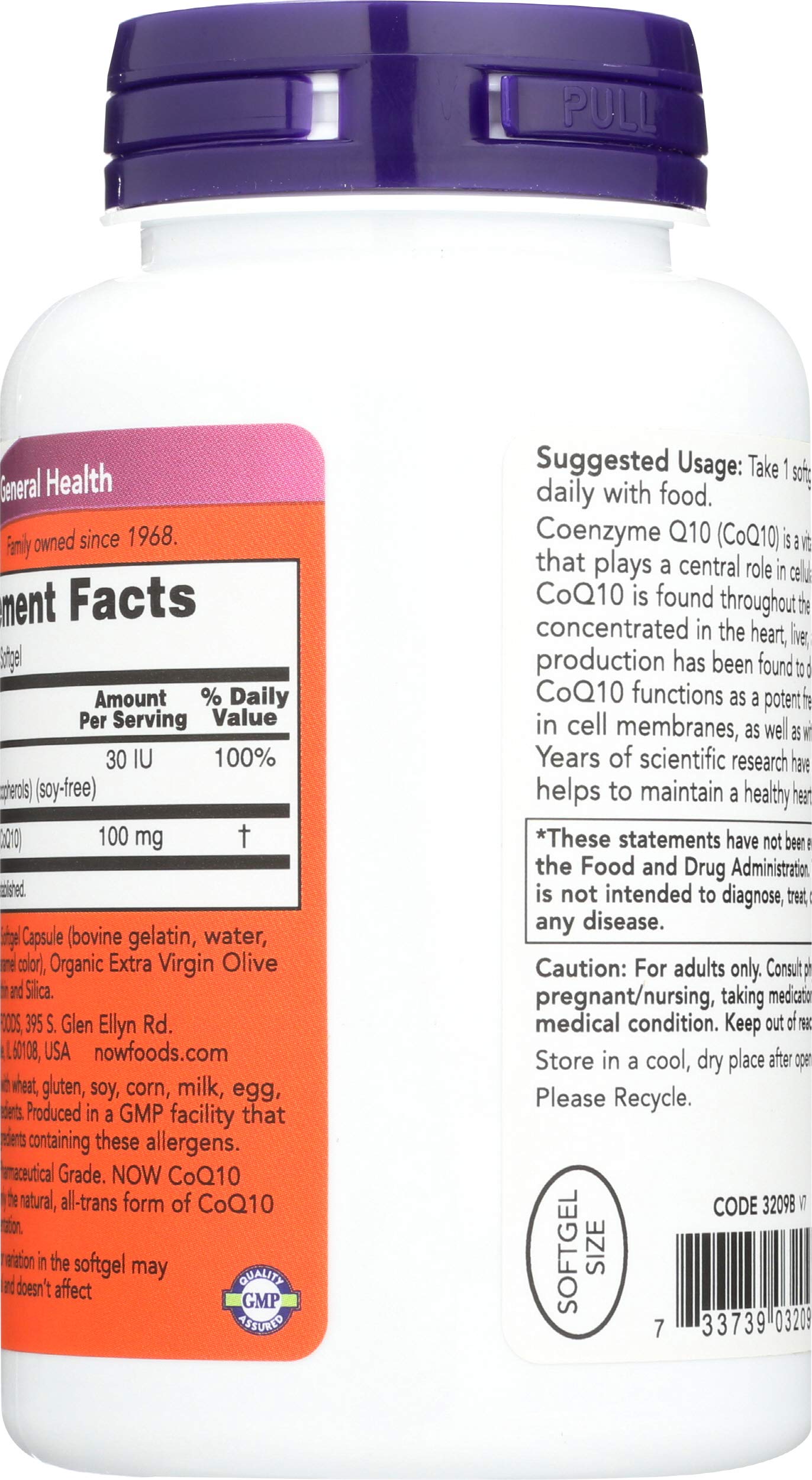 NOW Foods CoQ10 100mg Softgels 150 Count
