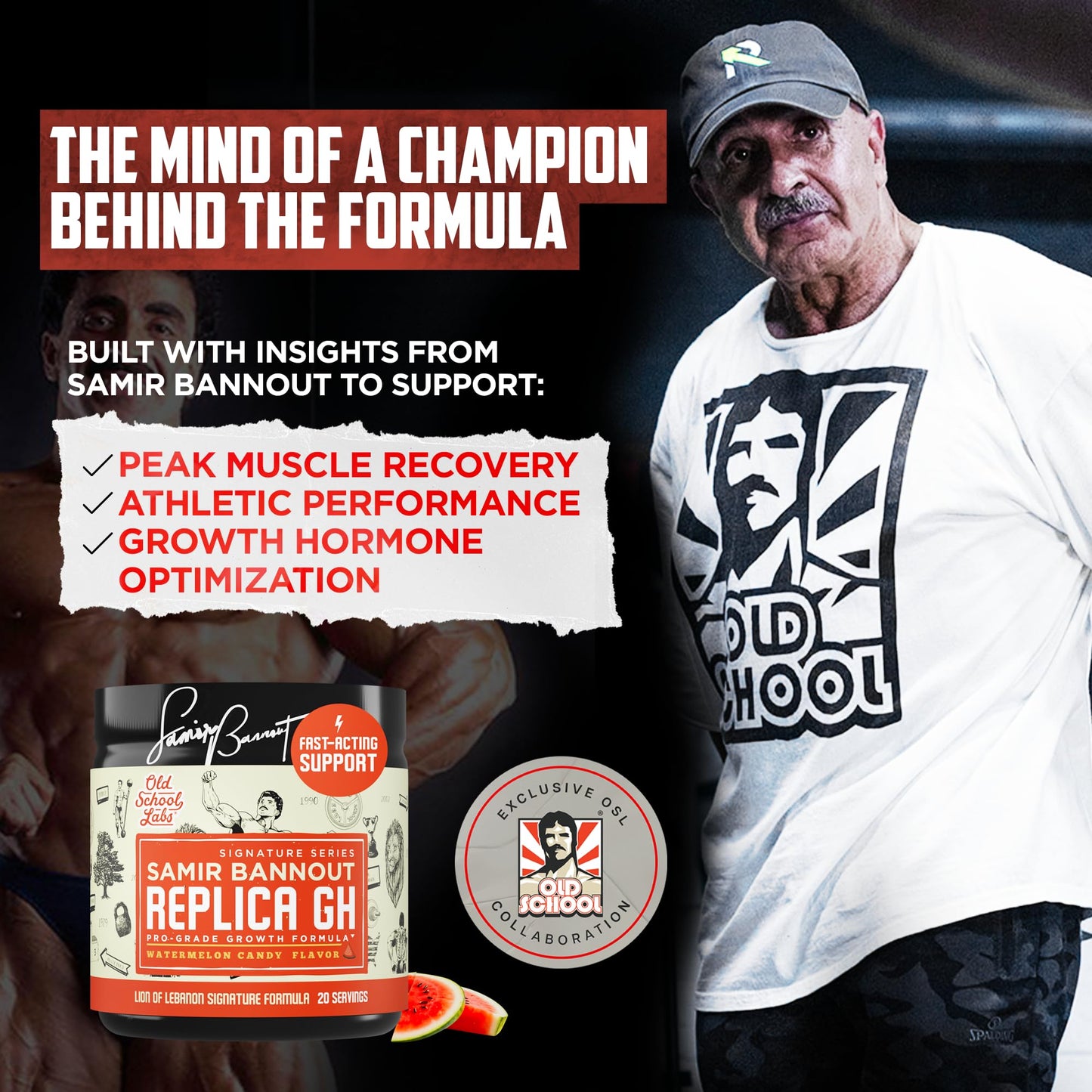 Old School Labs Replica GH HGH Supplement for Muscle Growth Powder 9.31 oz