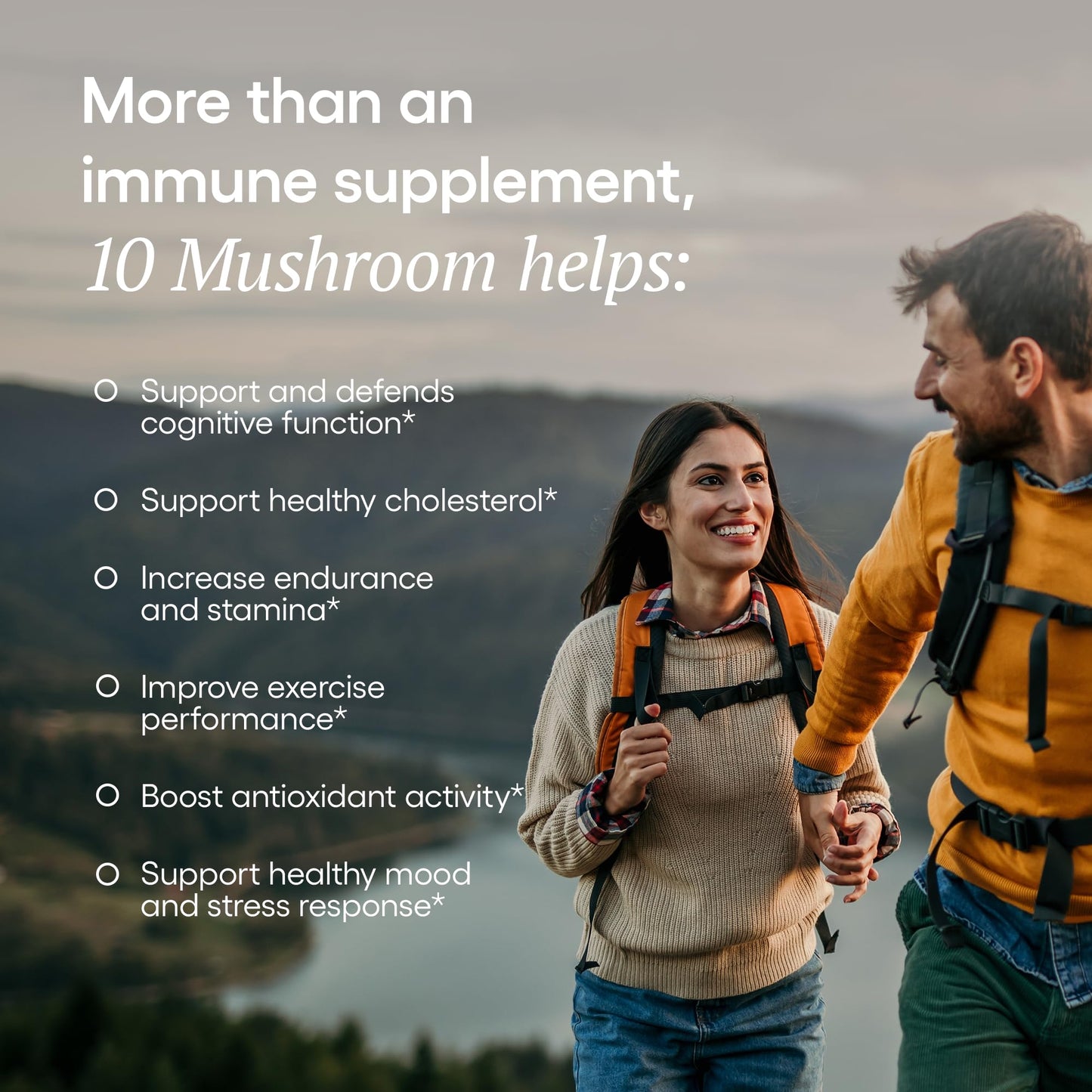 EcoNugenics Ten Mushroom Supplement: Daily Immune Support, 120 capsules