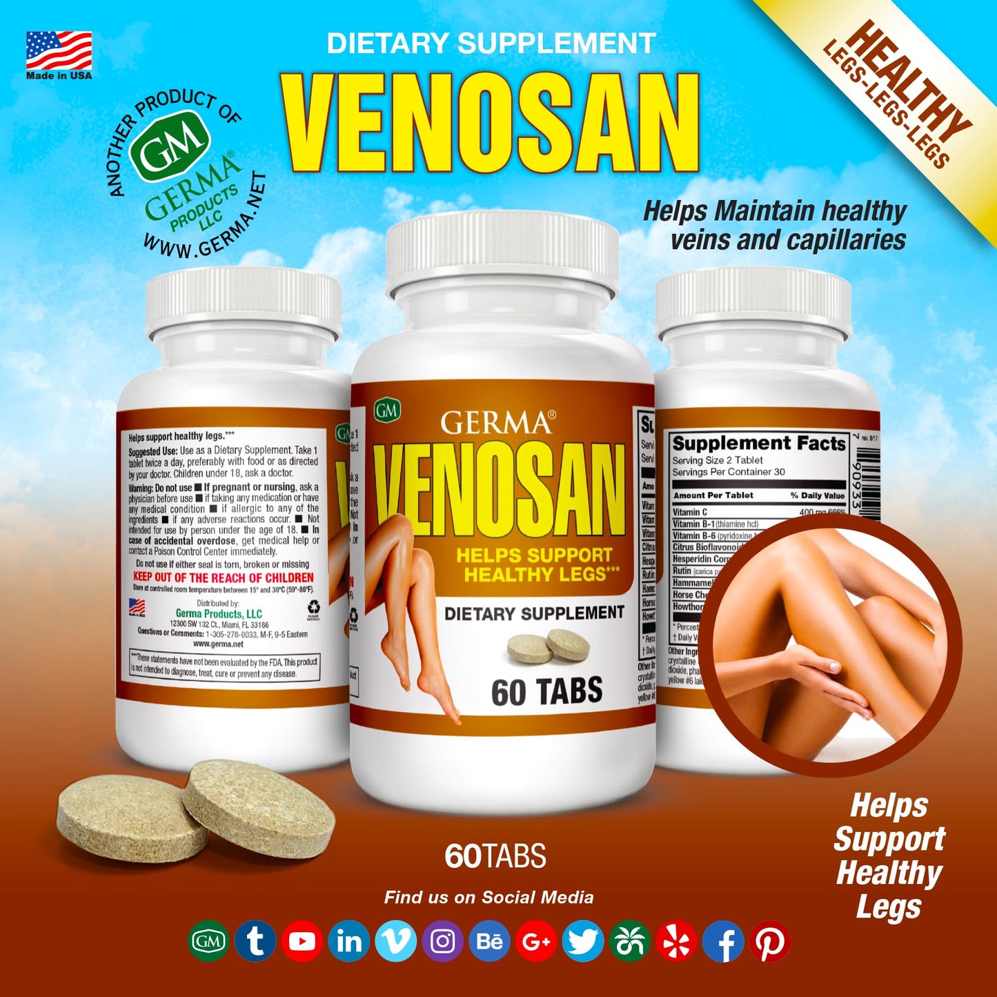 Germa Venosan Dietary Supplement Tablet 60