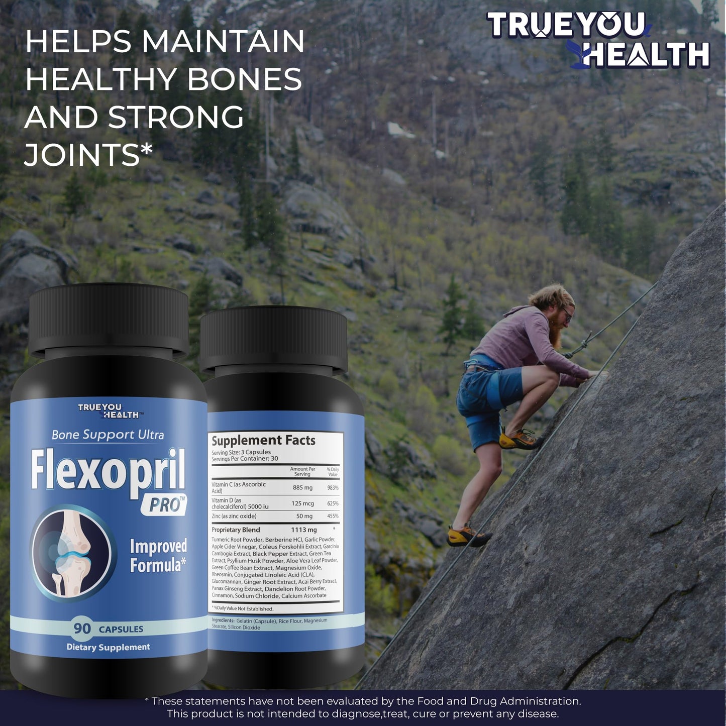 True You Health Bone Support Ultra Flexopril Pro Capsules 90 Count