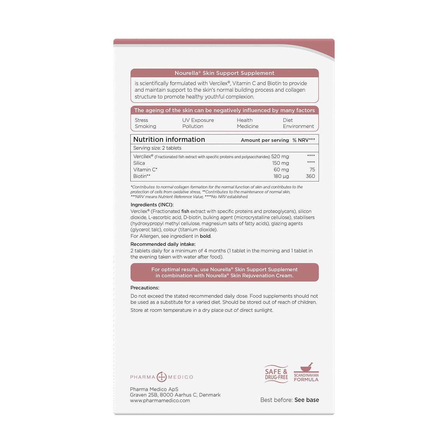 Nourella Active Skin Support Supplement Tablet, 60 Count