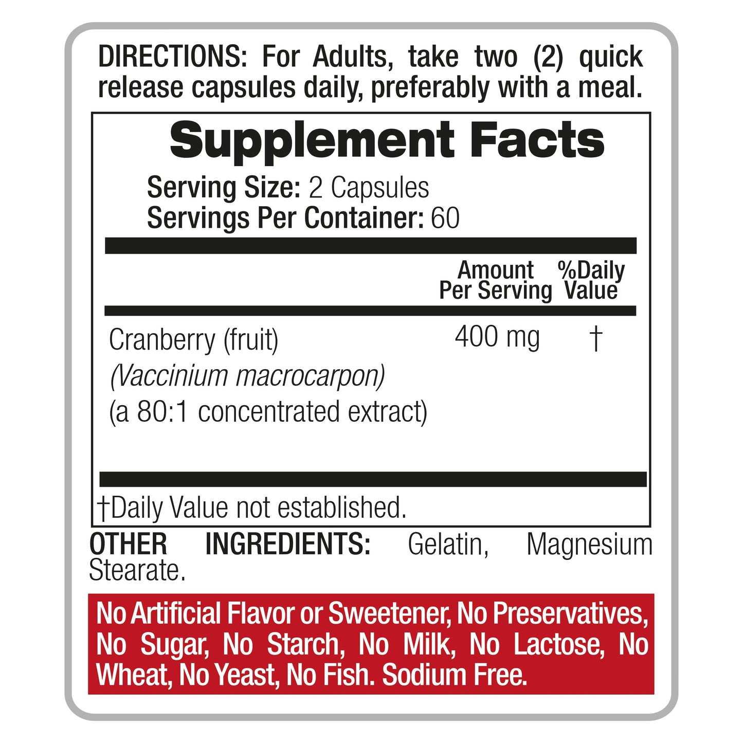 FITO MEDIC'S Cranberry Pills Capsules, 120 Count