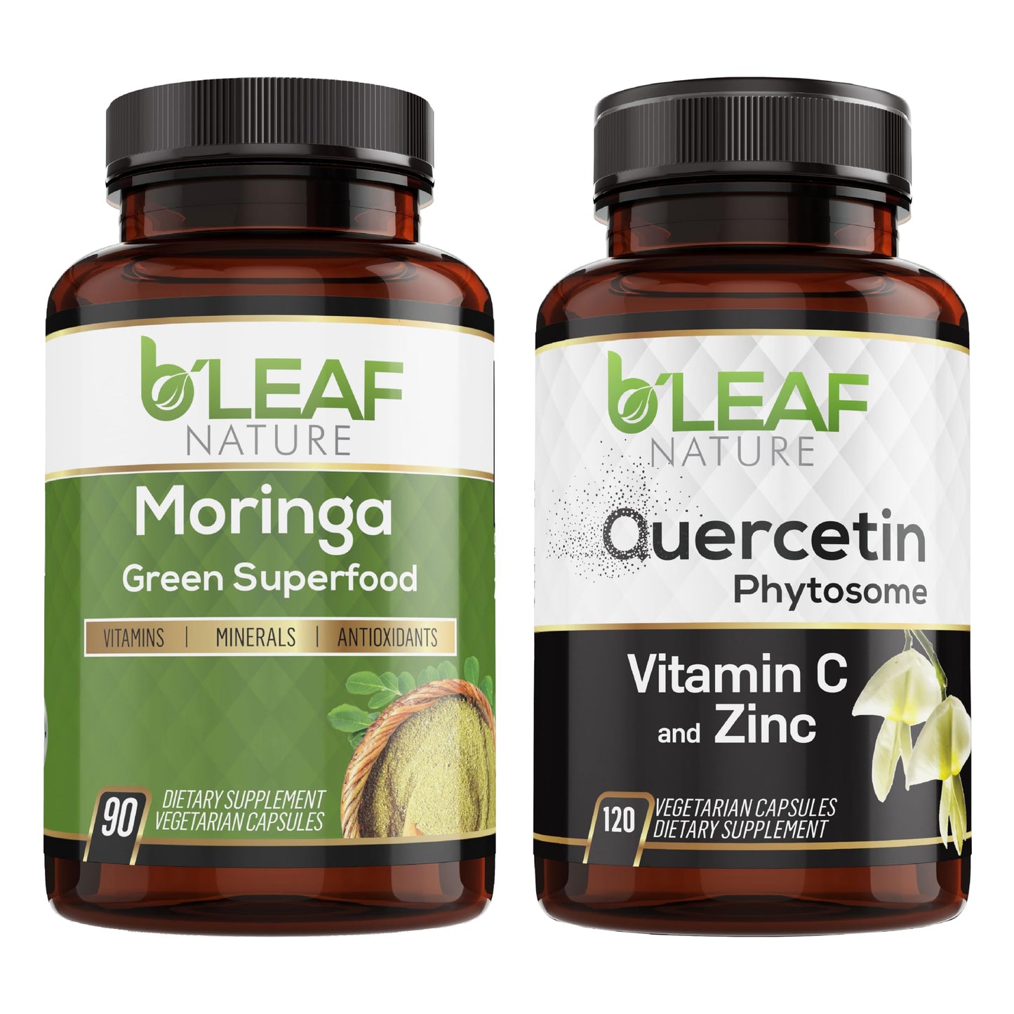 B'LEAF NATURE Moringa and Quercetin Bundle Capsules 210
