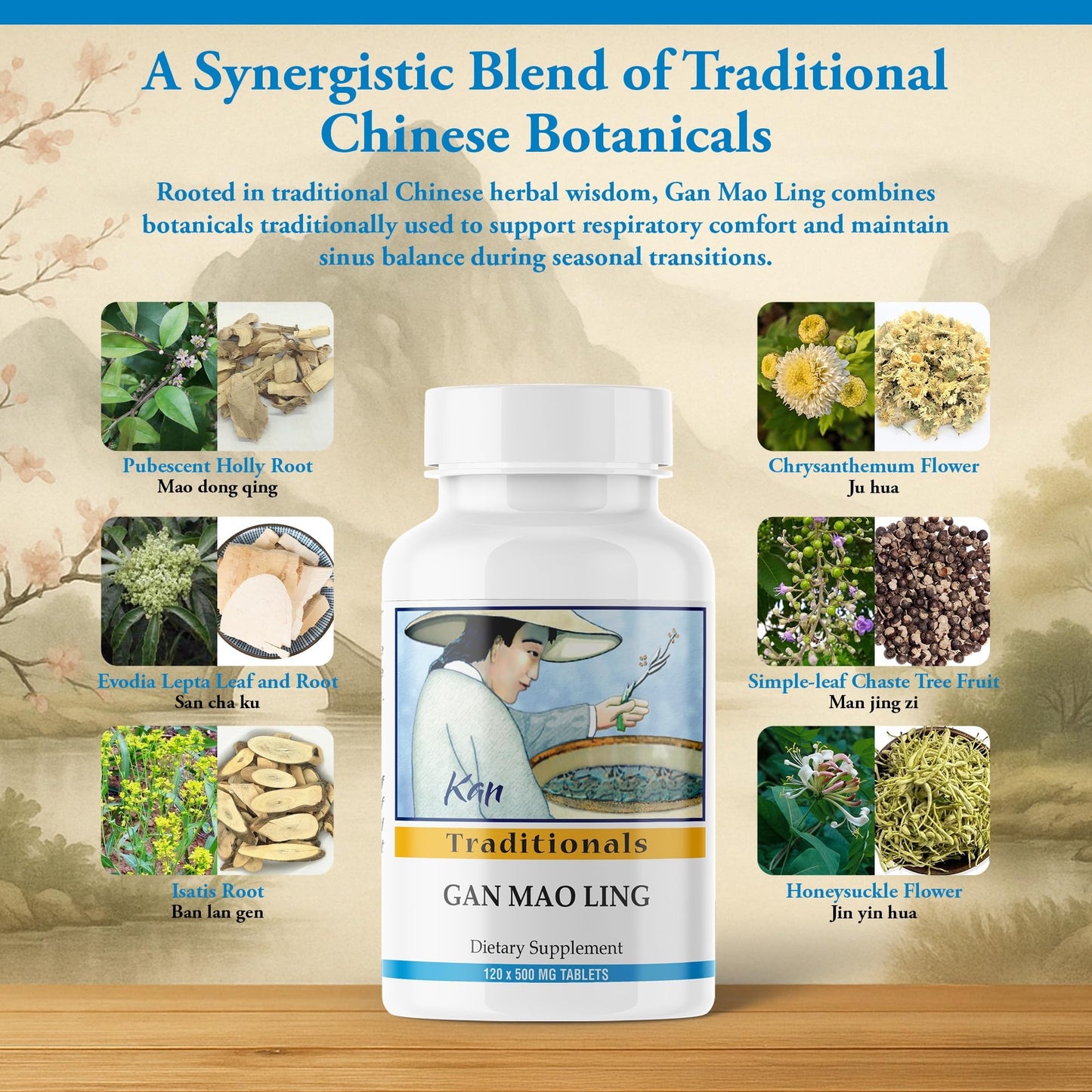 Kan Herbs Gan Mao Ling 120 Tablets