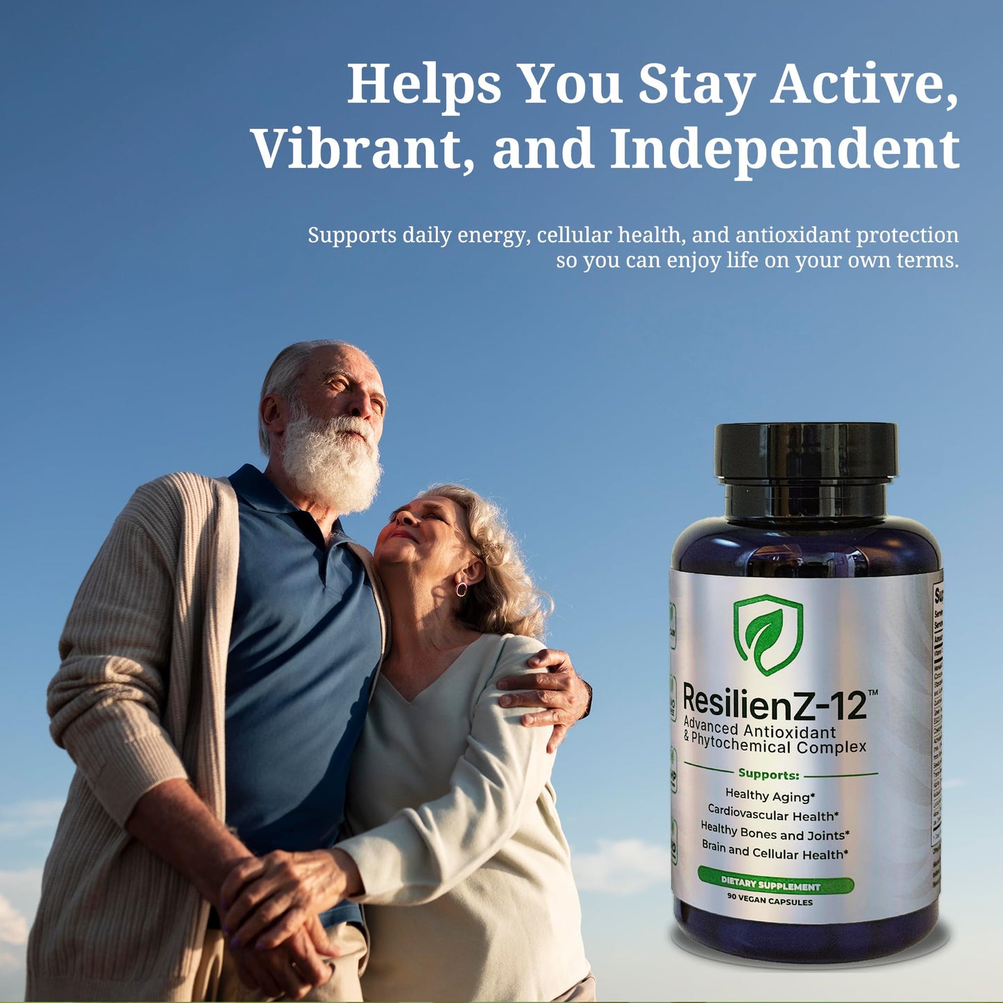 ResilienZ 12-in-1 Antioxidant Supplement Capsules, 90 Count