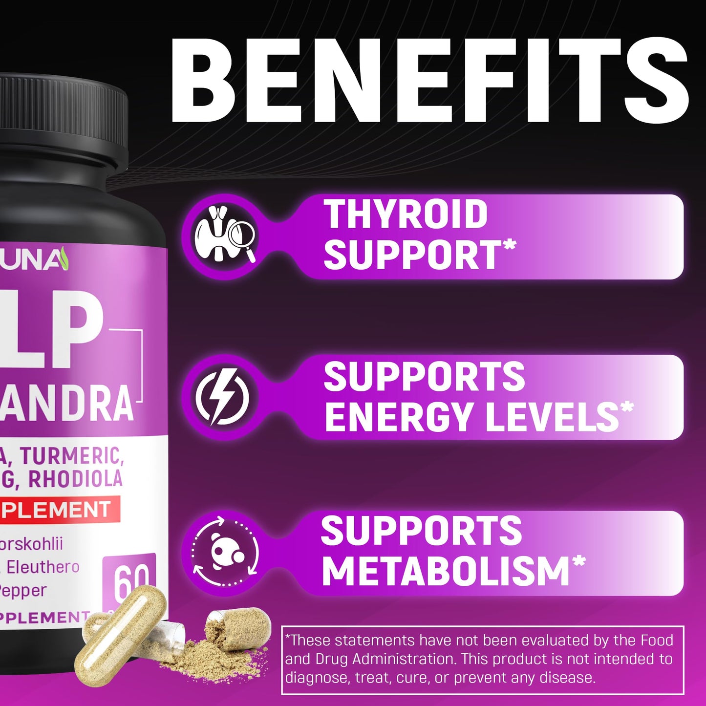CIVIMUNA Kelp Capsules with Kelp, Schisandra, Ashwagandha and More 120 Capsules
