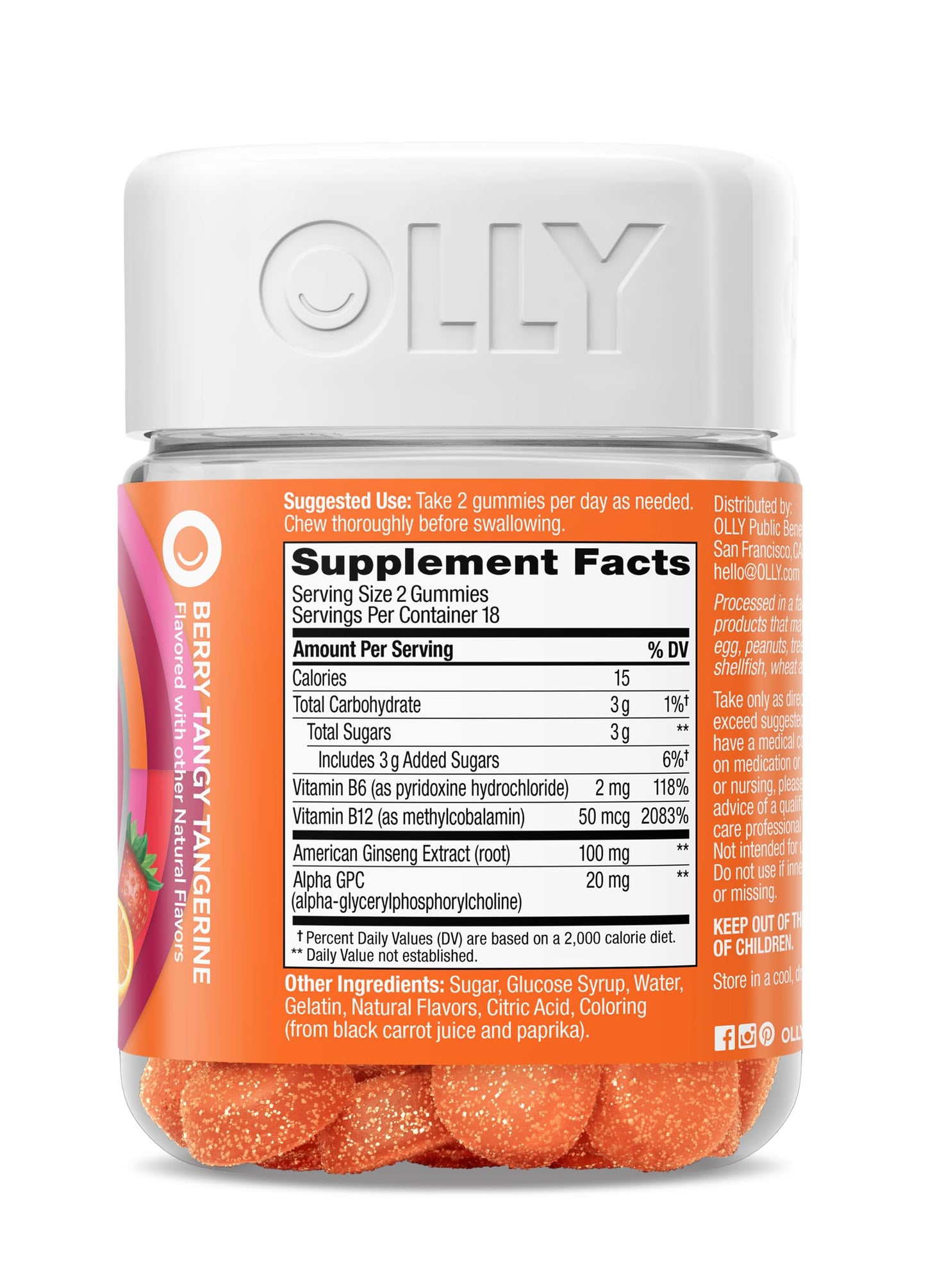OLLY Laser Focus Gummy 36 Count