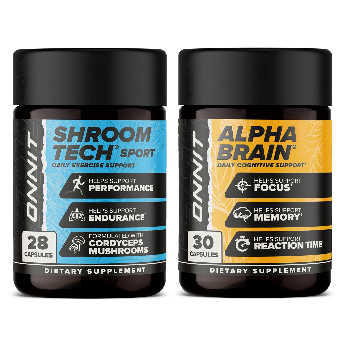 ONNIT Cognitive & Endurance Support Bundle Capsules, 58 Count