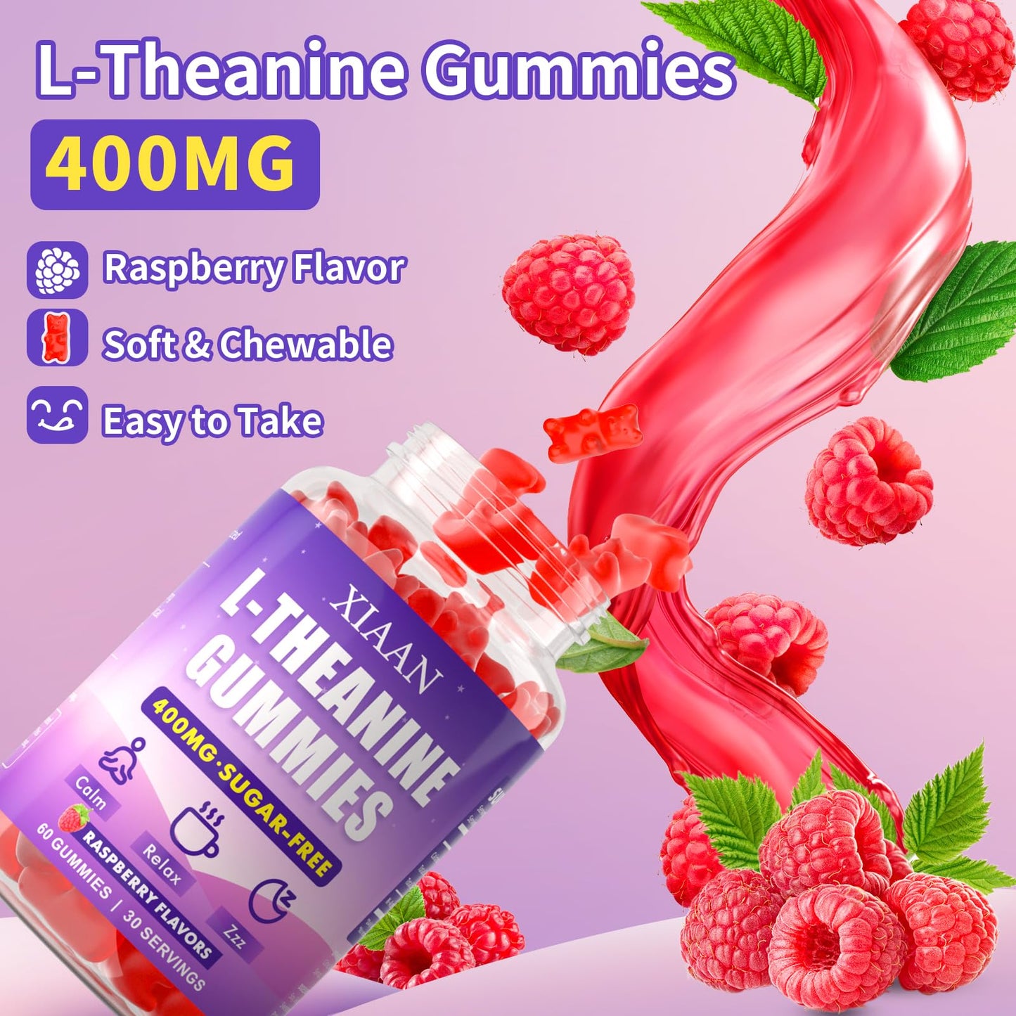 XIAAN L-Theanine Gummies 60 Count