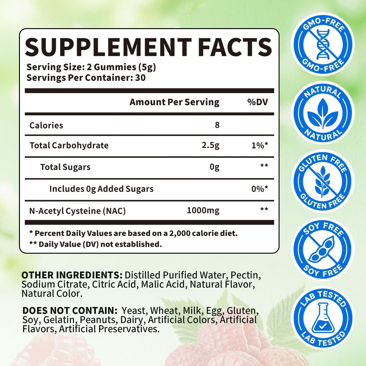 YXSW NAC Gummies 120 Count