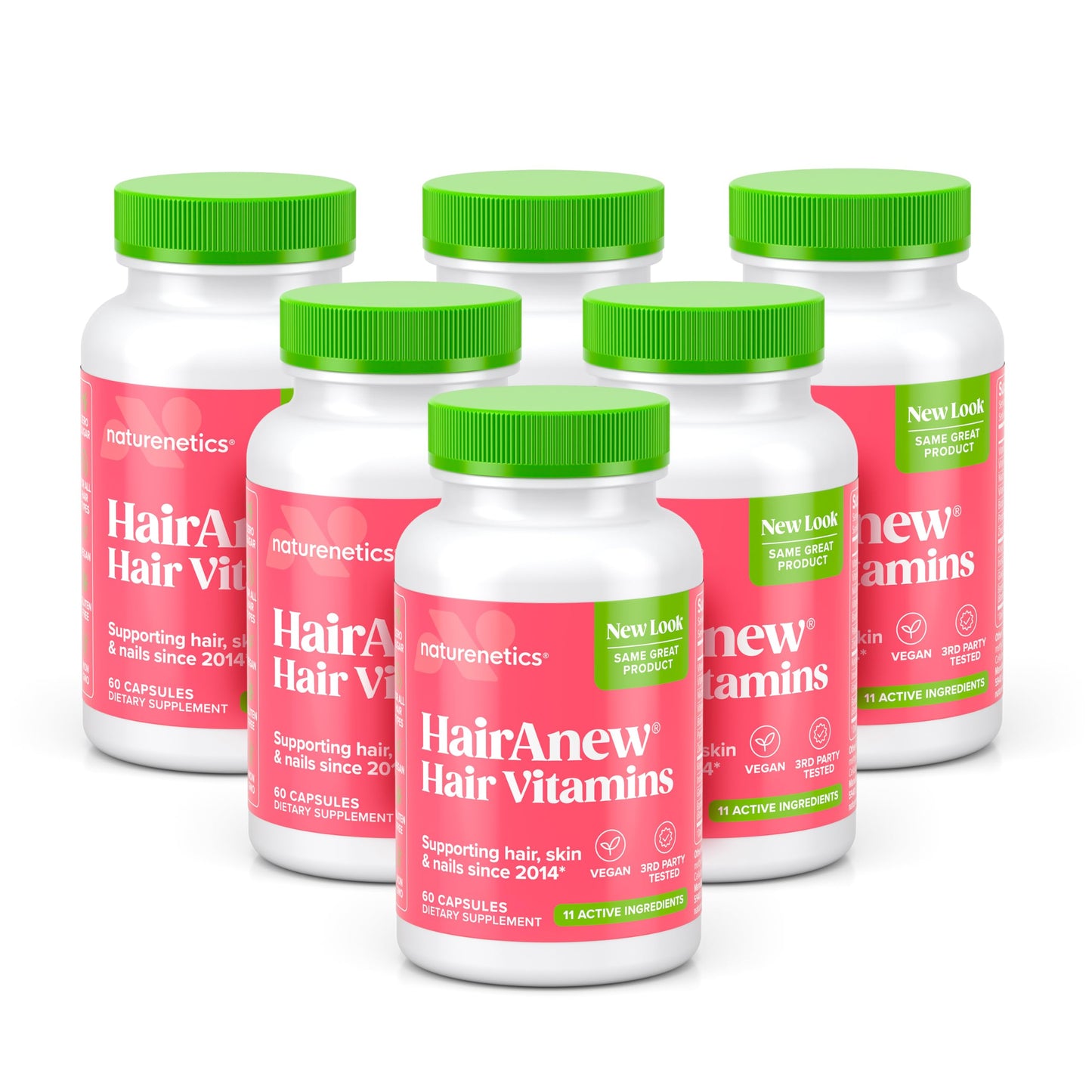 Naturenetics HairAnew Hair Growth Vitamins for Thicker Stronger Hair 360 Capsules