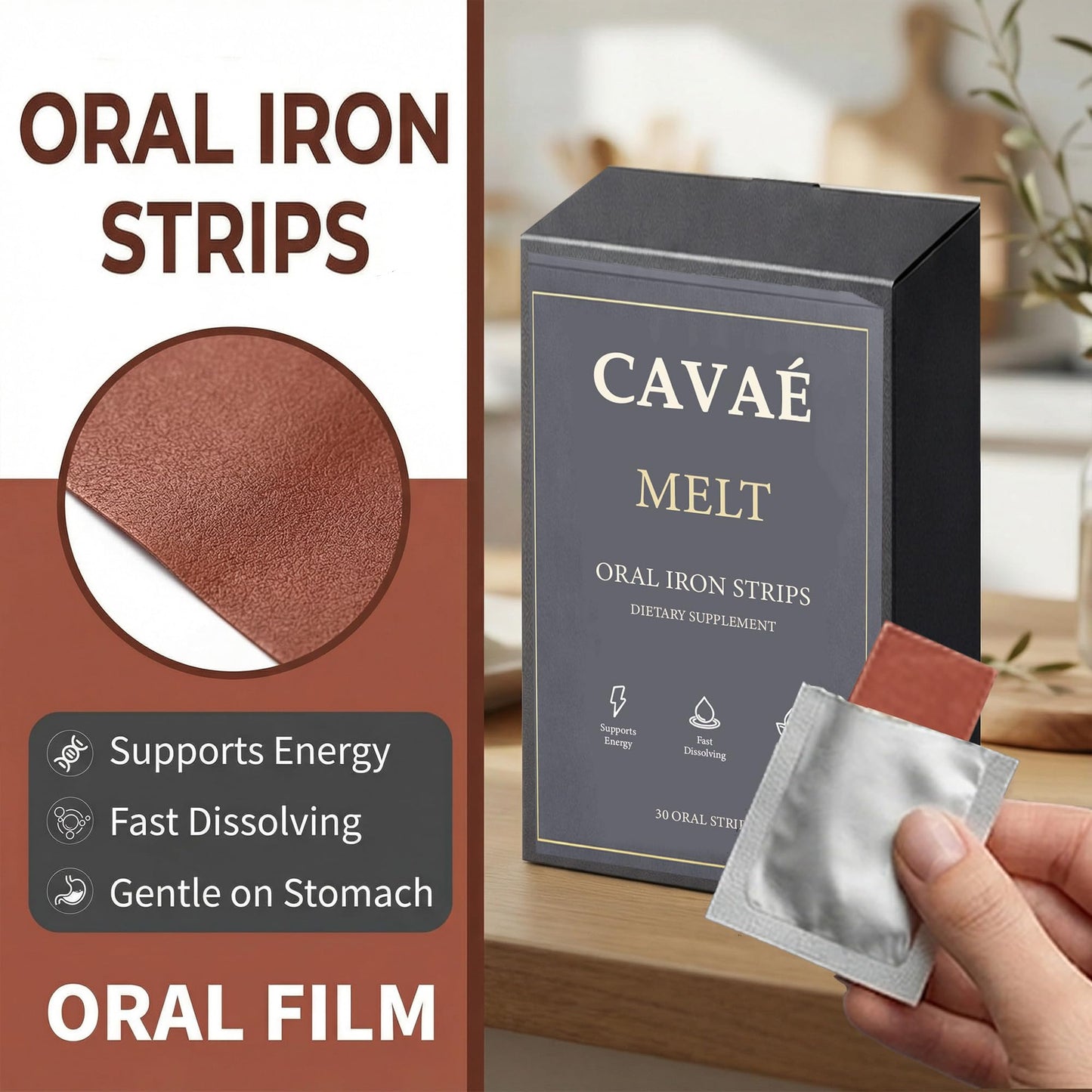 Aultink Cavae Iron Capsule, 19 mg Iron per Capsule, 1 Capsule