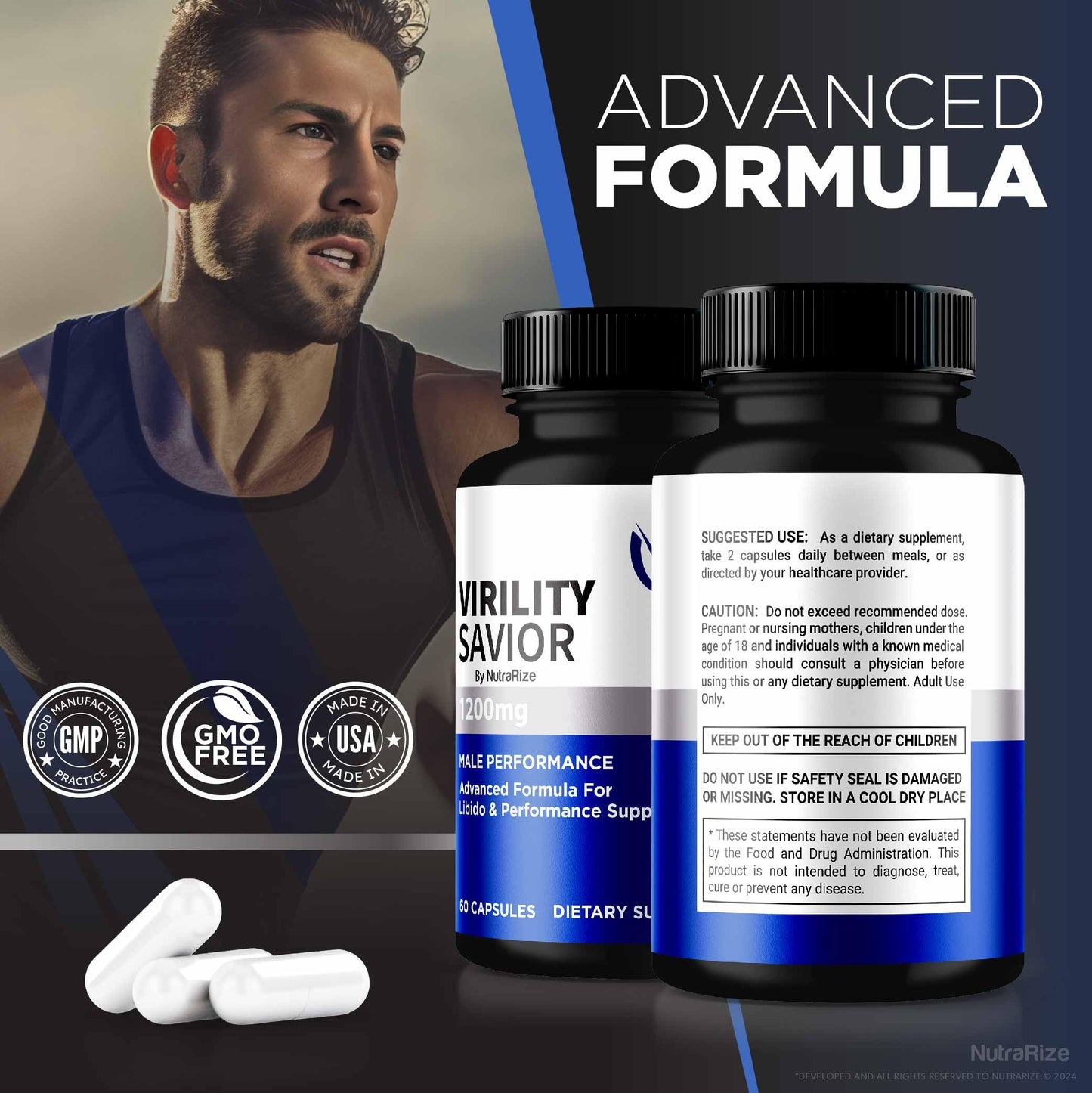 NutraRize Virility Savior Capsules, 60 Capsules