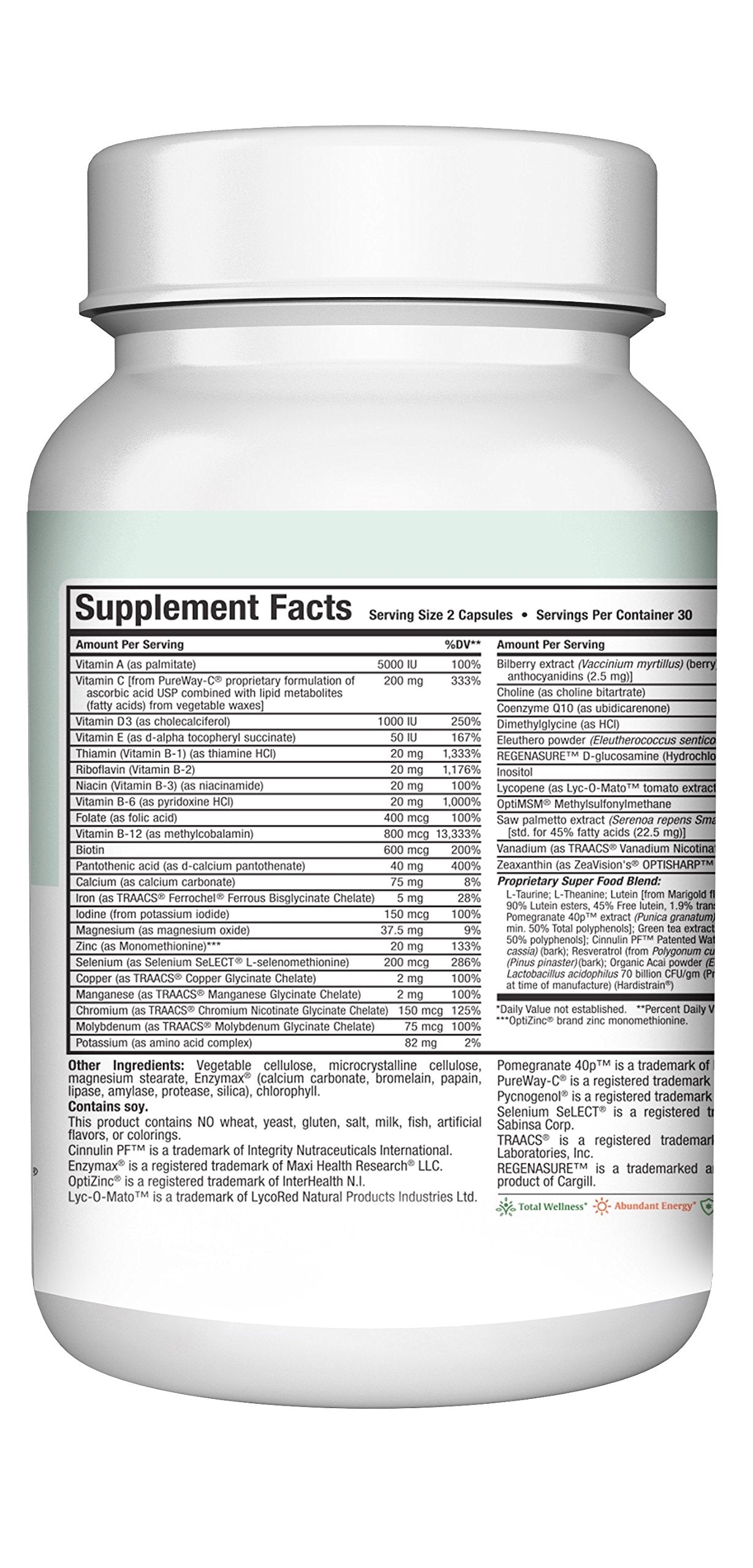 Maxi Health Multivitamin 50 Plus – Daily Multivitamin Over 50 with Vitamin B12, A, D, C, Zinc & Magnesium – Energy, Immune & Heart Support, Non-GMO, 60 Capsules