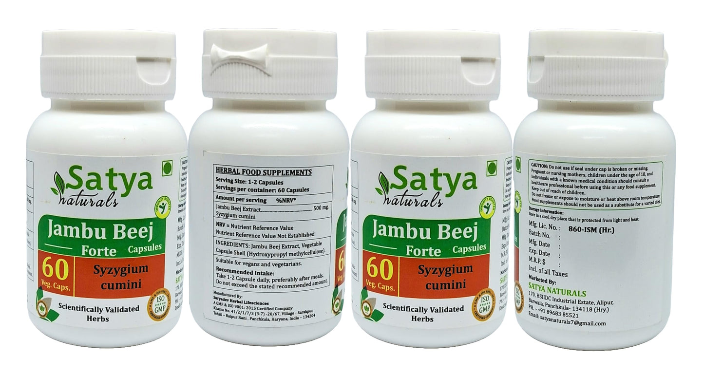 Satya Naturals Jambu Beej Forte Capsules 240 Capsules