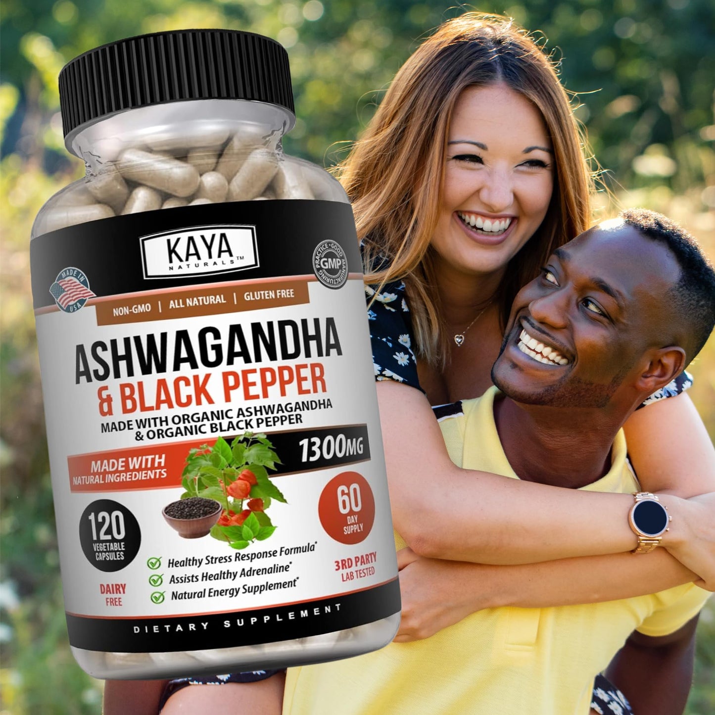 Kaya Naturals Ashwagandha 1300mg Capsules 240 Count
