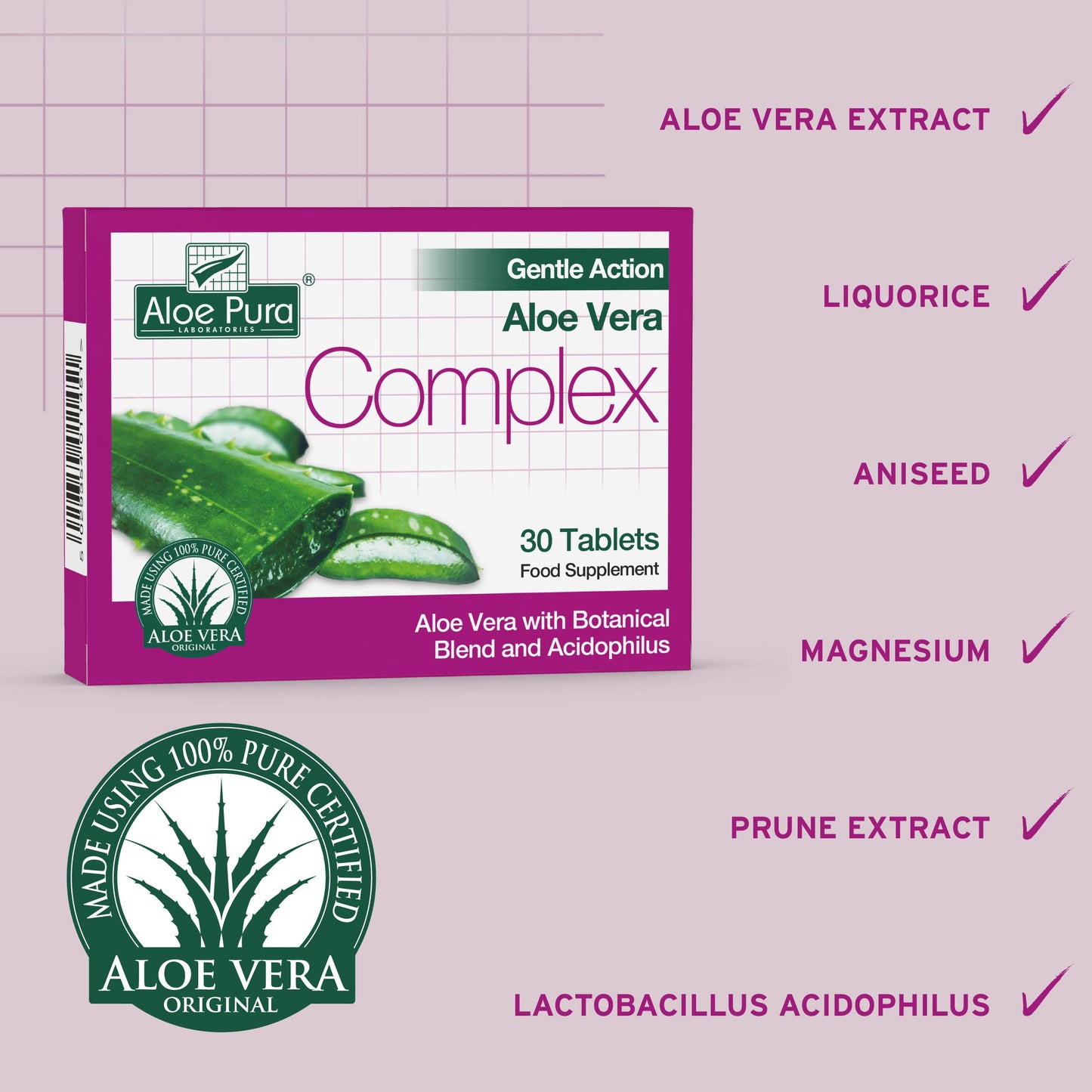 Aloe Pura Colax 30 Tablets