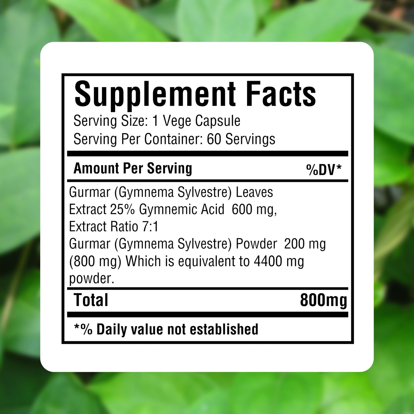 Herbsforever Gurmar Capsules 60 Count