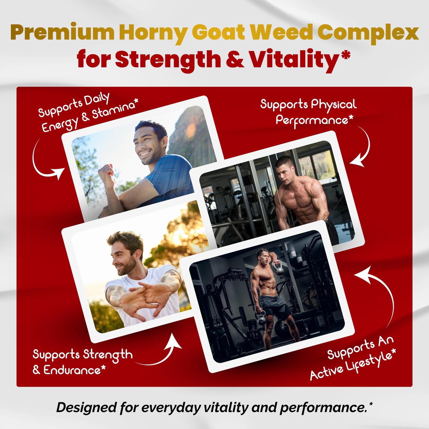VEGATOT Horny Goat Weed Supplement Capsule 180 Capsules