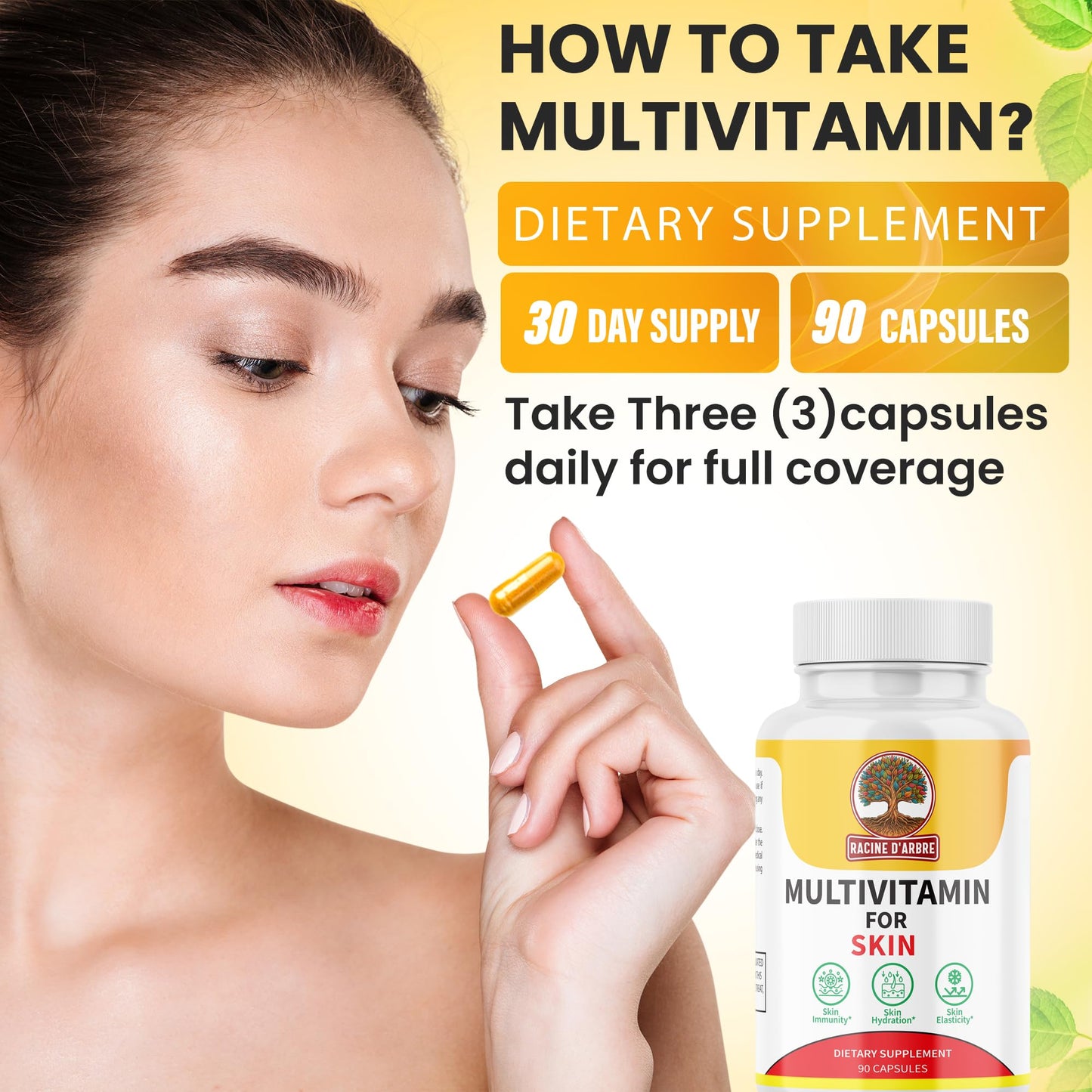 RACINE D'ARBRE Multivitamin Skin Supplement Capsule 90