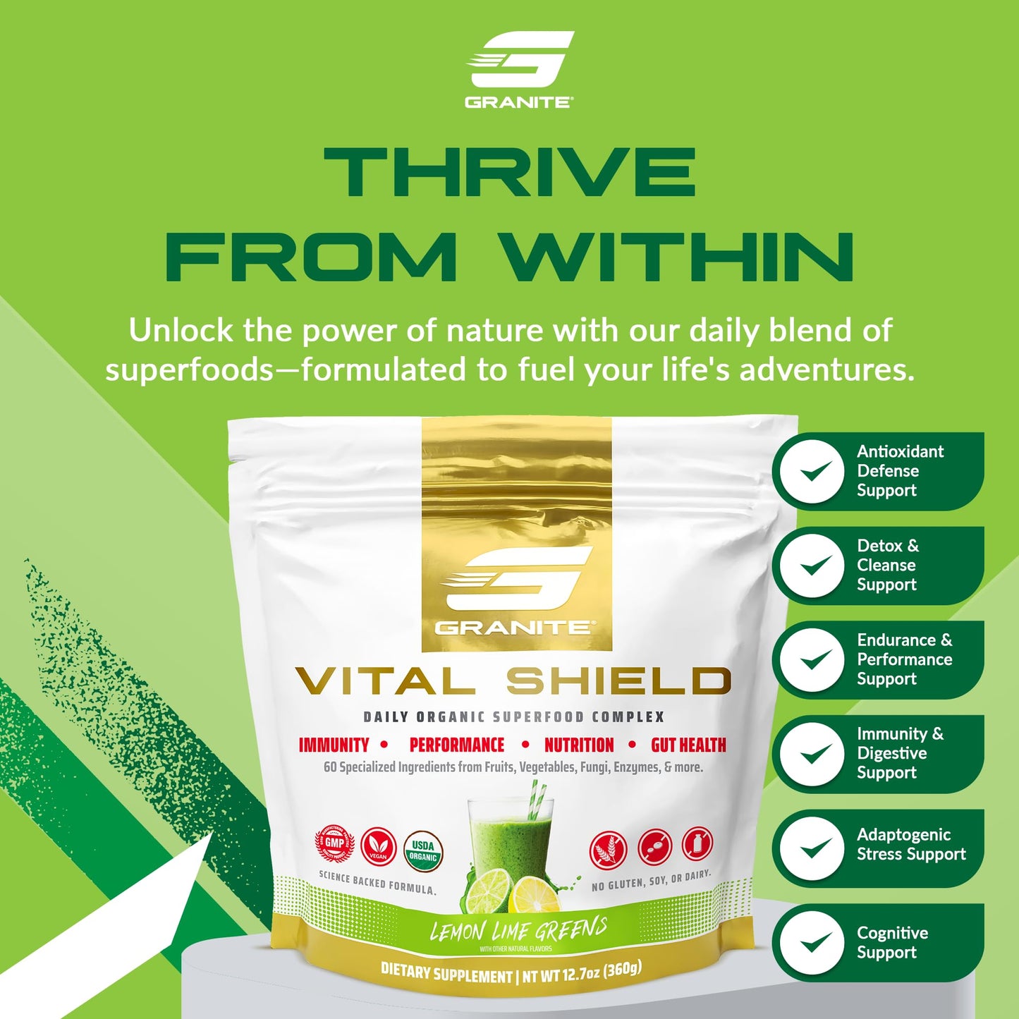 Granite Supplements Vital Shield Powder 12.7 Ounce