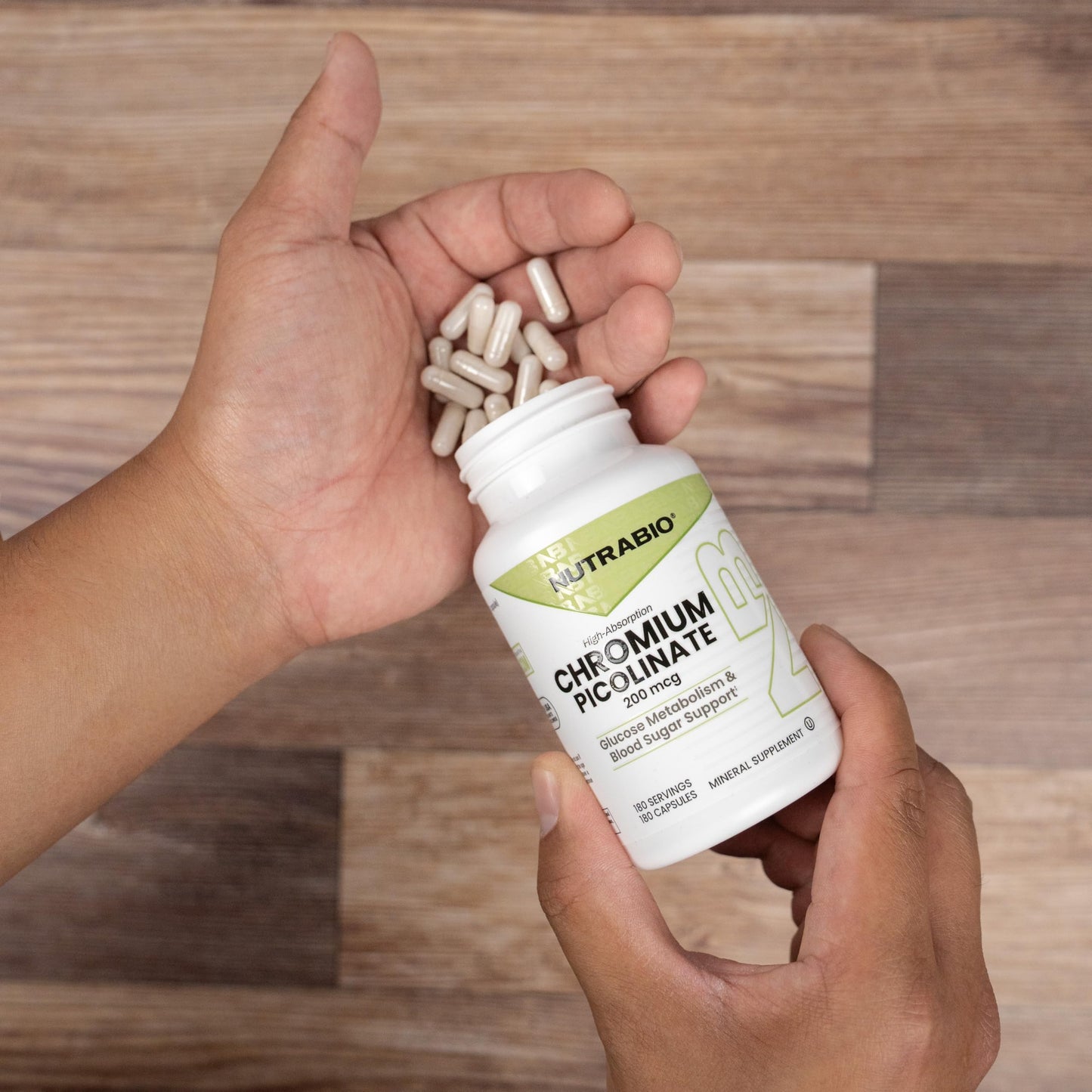 NutraBio Chromium Picolinate 200mcg Capsule 180 Count