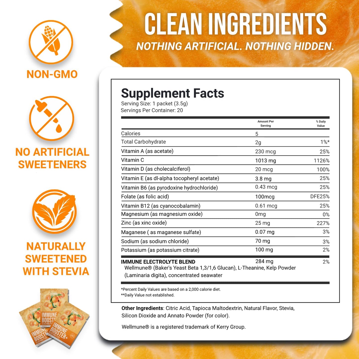 Dr. Price's Vitamins Immune Support Vitamin C Powder, Zinc, Mandarin, 2.5 Ounce