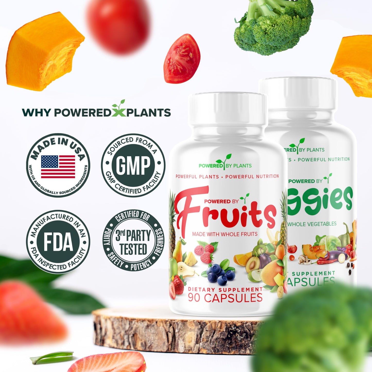 POWERED X PLANTS Fruits & Veggies 540 Capsules