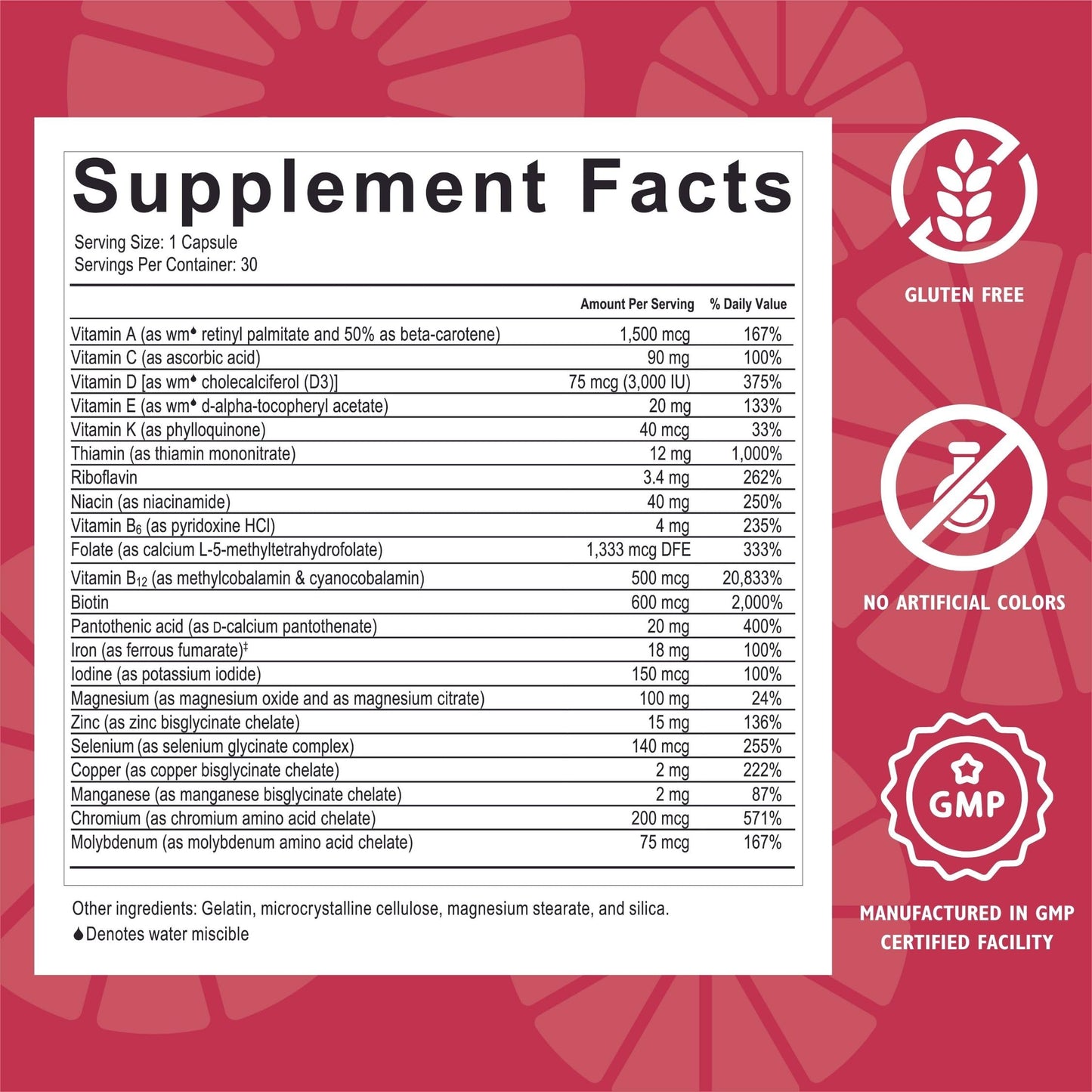 Celebrate Bariatric Supplements CelebrateONE 18, 18mg Iron Once Daily Bariatric Multivitamin, Essential Vitamins & Minerals - Gastric Bypass & Sleeve Gastrectomy, 30 Capsules