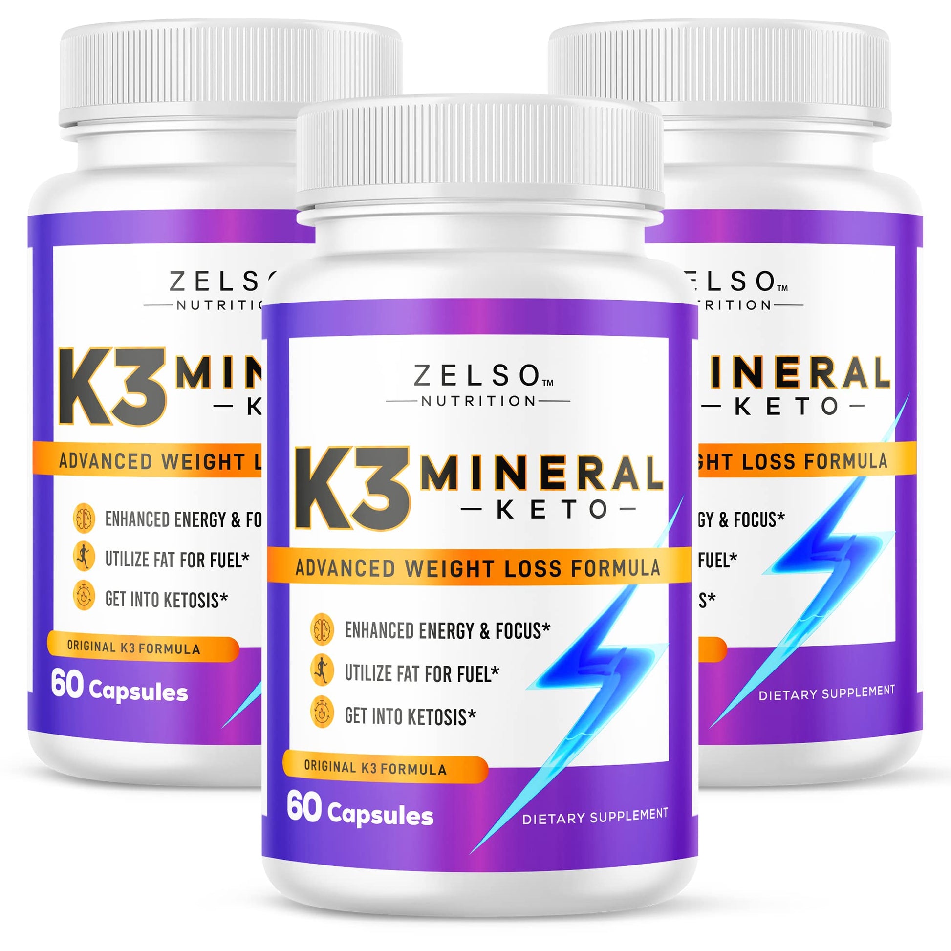 ZELSO K3 Mineral Weight Loss Pills Capsules 180