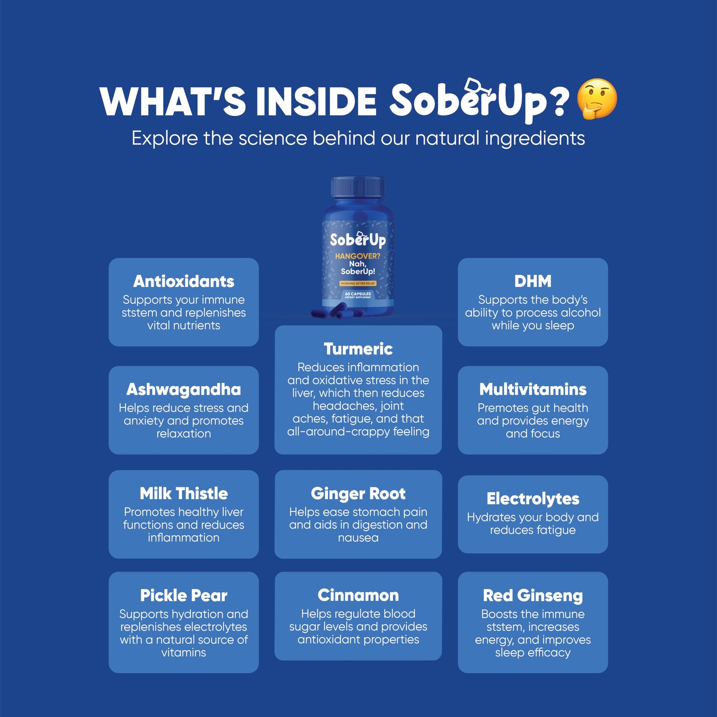 SoberUp Recovery Boost Capsules, 60 Capsules
