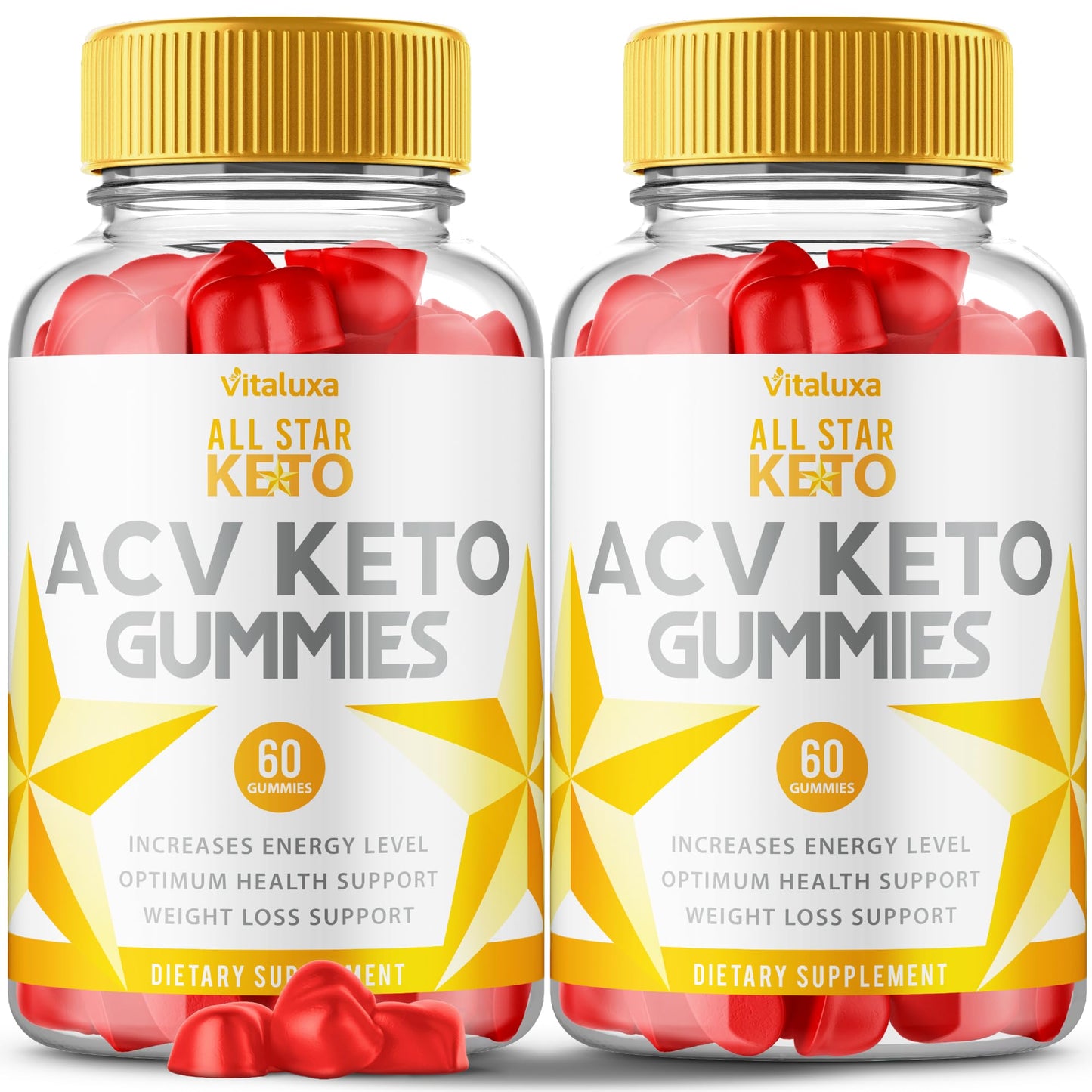 Vitaluxa All Star Keto ACV Gummies, ACV+BHB Formula, 120 Gummies